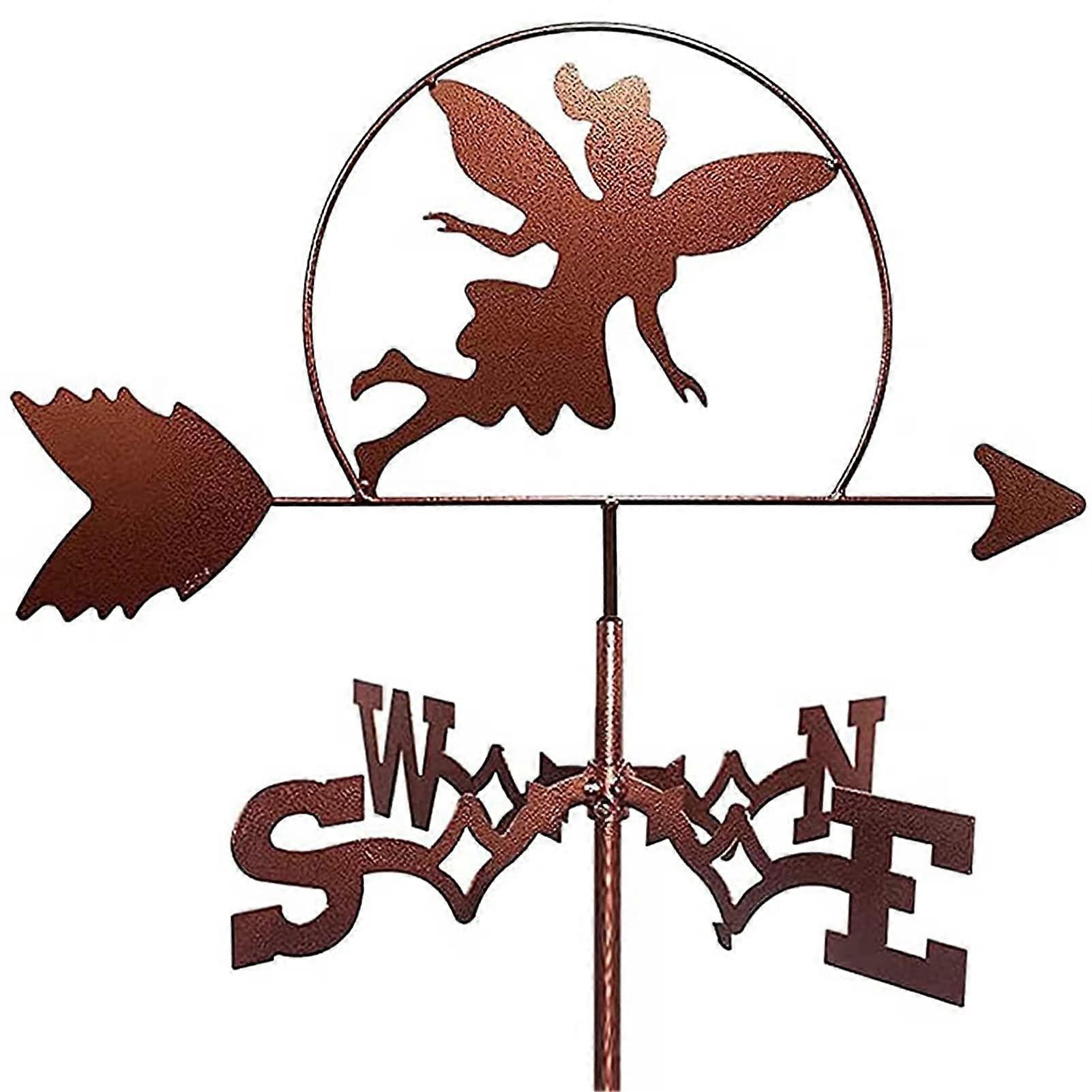 ghost weather vane for courtyard, wind direction indicator for outdoor garden