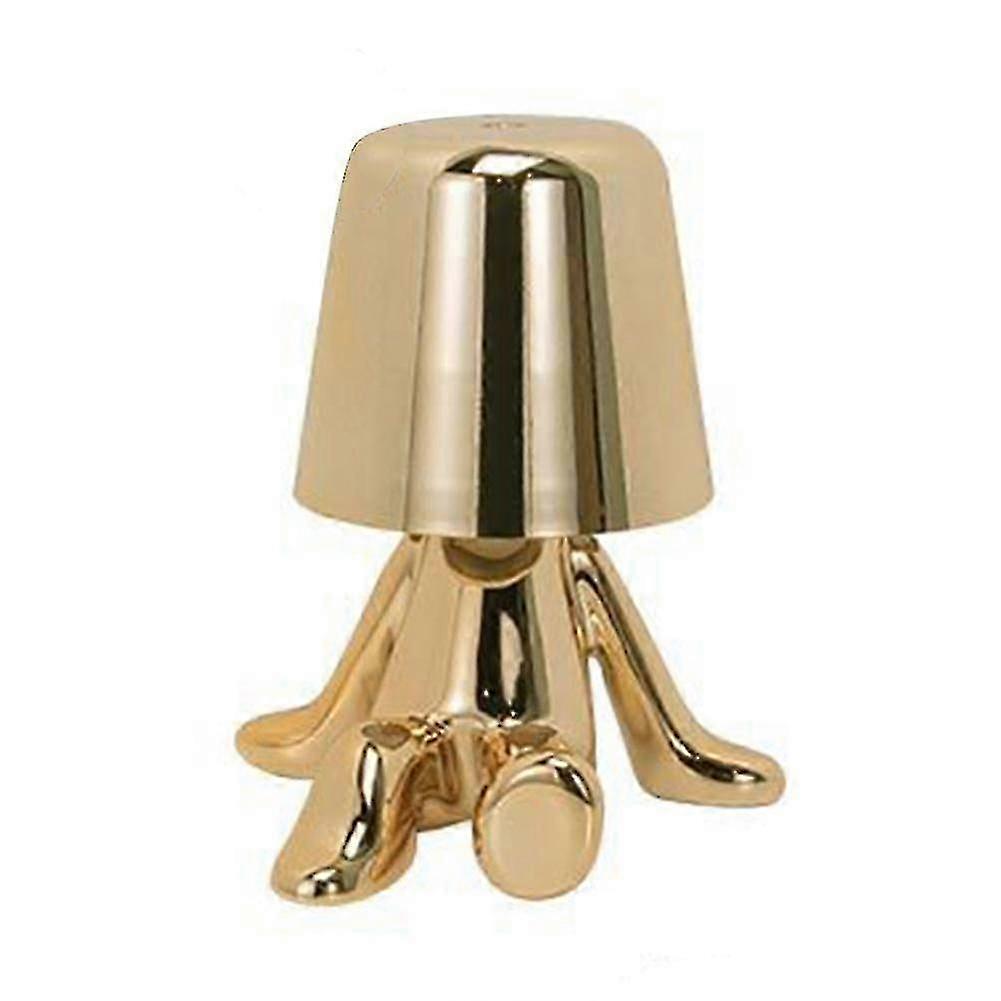 Nordic Style Dimmable Table Lamp with Statue Design - USB Rechargeable, 3 Brightness Levels for Home Office Decoration