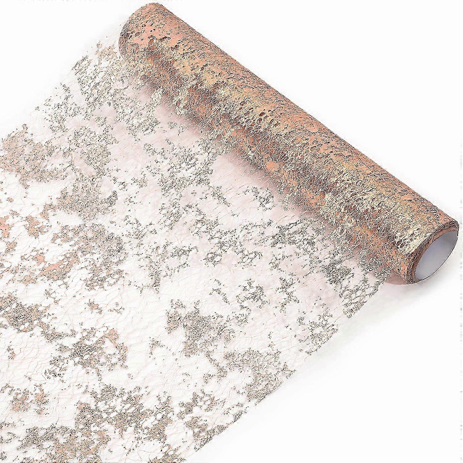 29 cm x 5 m Polyester Table Runner Sparkling Metallic Gold Thin Decoration