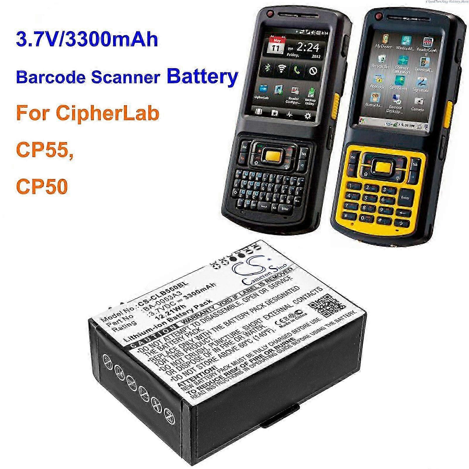 Cameron Sino 3300mah Barcode Scanner Battery Ba-0053a3 For Cipherlab Cp55, Cp50
