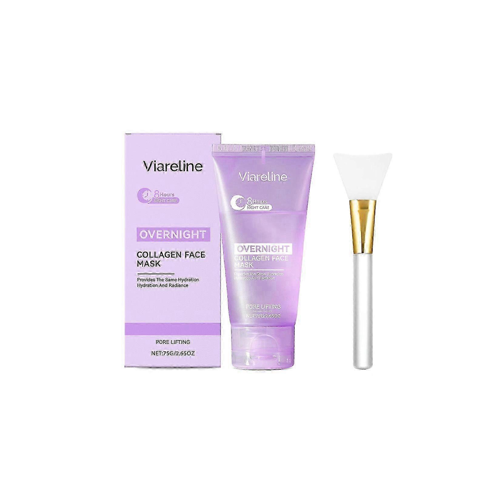 Collagen Overnight Wrapping Mask, Collagen Overnight Wrapping Peel off Facial Mask, Hydrolyzed Collagen Face Mask for Glowing Skin