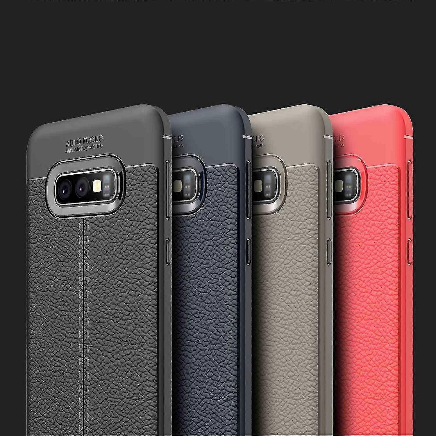 TPU Protective Case for a Certain Brand Galaxy S10e - Faux Leather Design