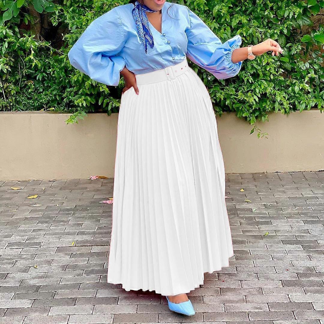 Fashionable and Versatile Top Quality Half Skirt with Intricate Pleating and Unique Hemline
