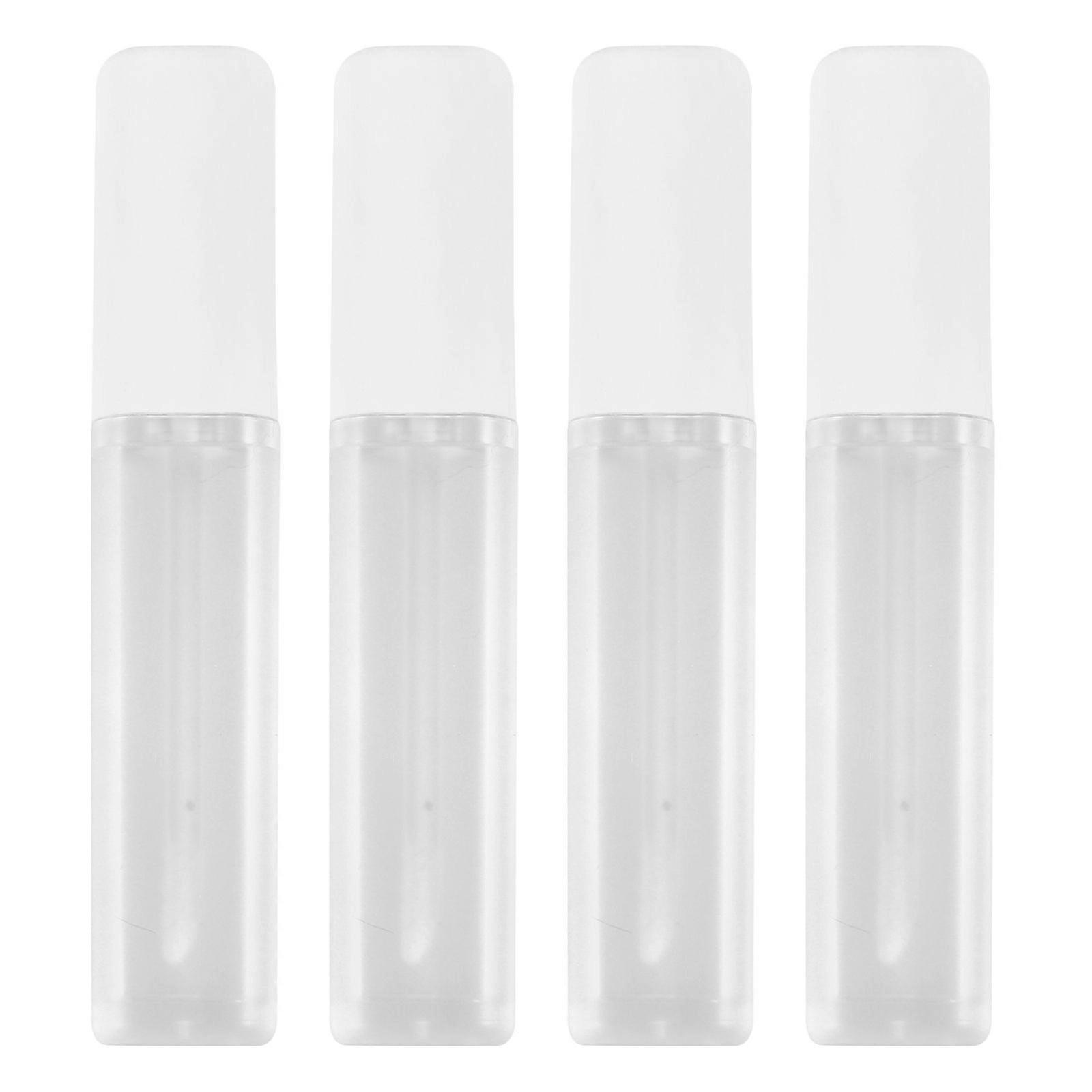 4 Pcs Square Frosted Lip Gloss Tubes 6ml Lip Containers Set Makeup Bottle