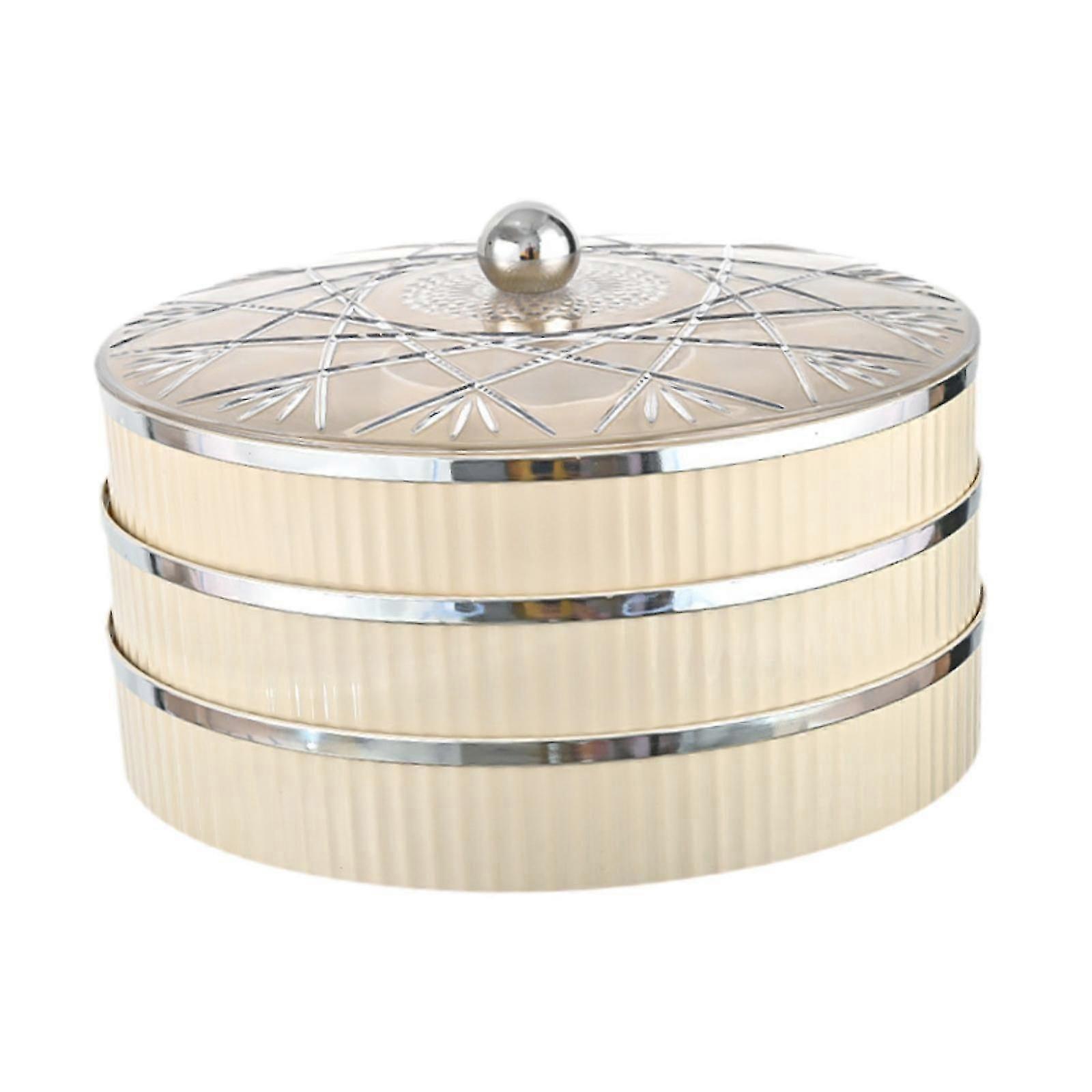Divided Serving Tray Snack Platter for New Year Spring Festival Entertaining White