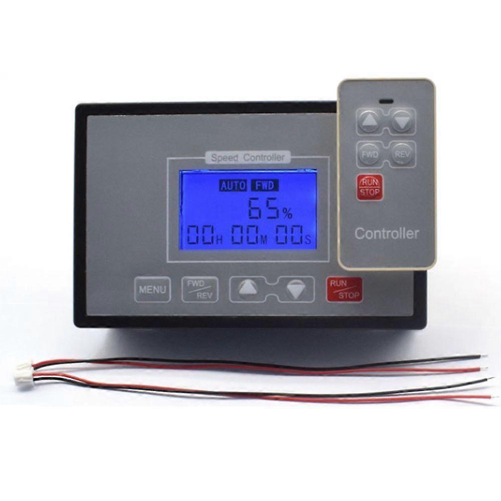 60A PWM DC Motor Drehzahlregler mit LCD-Display, umkehrbarer, zeitgesteuerter und drahtloser Fernbedienung