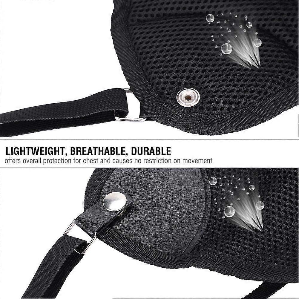 Archery Chest Guard Hunting Archery Chest Guard Adjustable Protector Accessory for Hunting Bow String - black