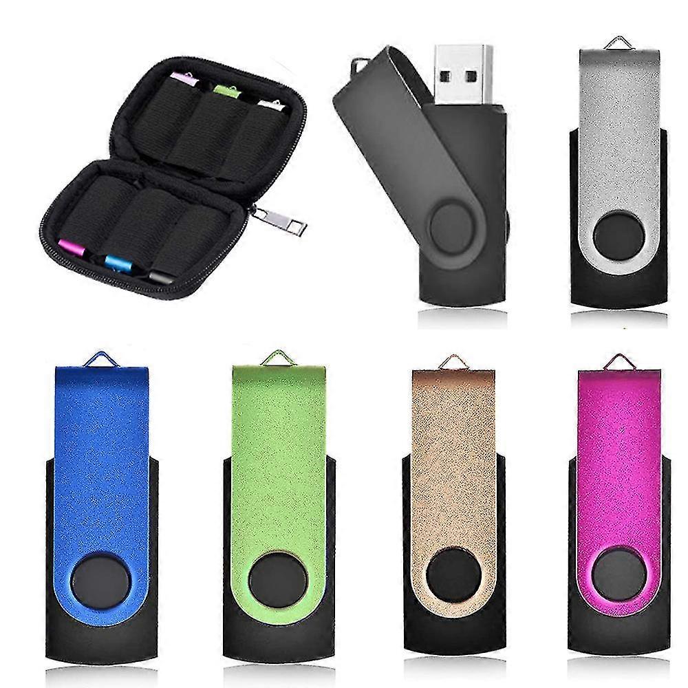 2025 64gb Flash Drive 6 Pack 64 Gb Usb Flash Drives With Easy Storage Bag 64g Thumb Drive Memory Stick Gig Stick Pen Drive Zip Drive Jump Drives For P
