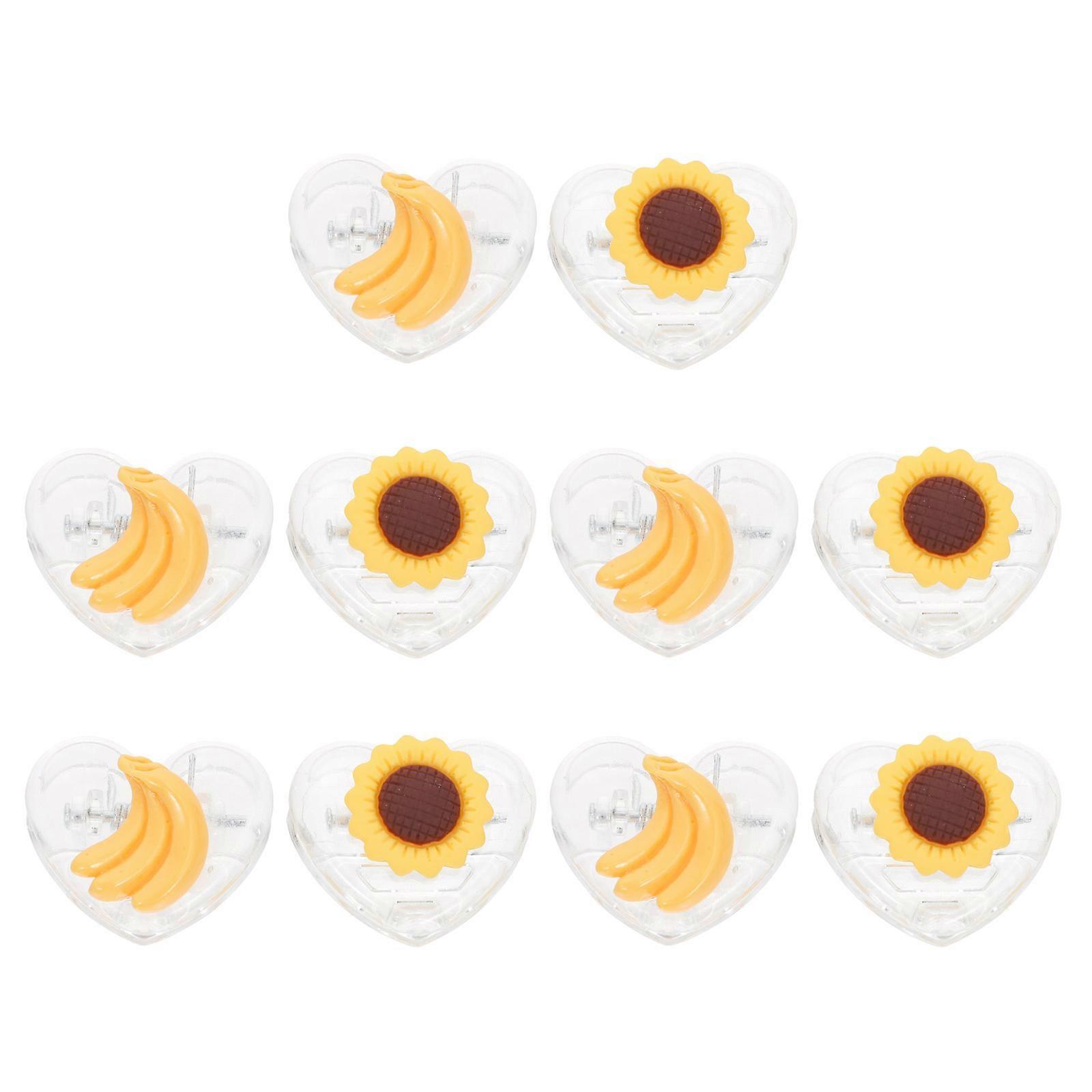 Office Supplies Book Clips Practical Design For School Use Assorted Color Banana Shape Paper Binding 10Pcs