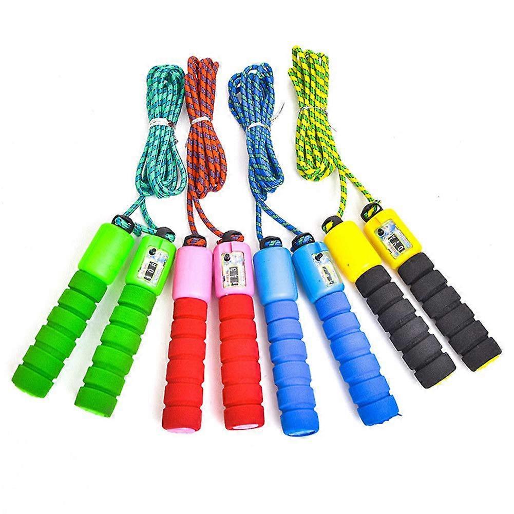 Skipping Rope with Number Counter Adjustable Fitness for Adults and Children - Plastic Skipping Ropes in Random Color