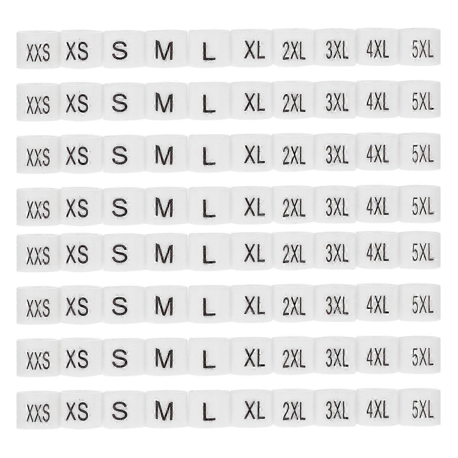 100Pcs Plastic Clothes Hanger Size Markers Color-Coding Size Marker Kits