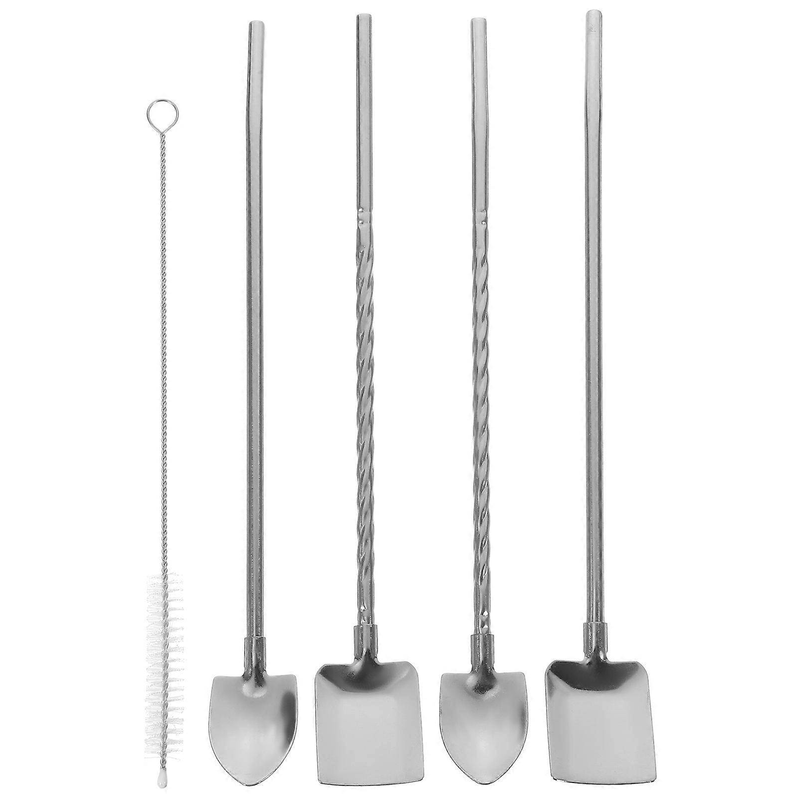 Metal Mixing Spoon Set Practical Design For Restaurant Cocktail Use 1Set