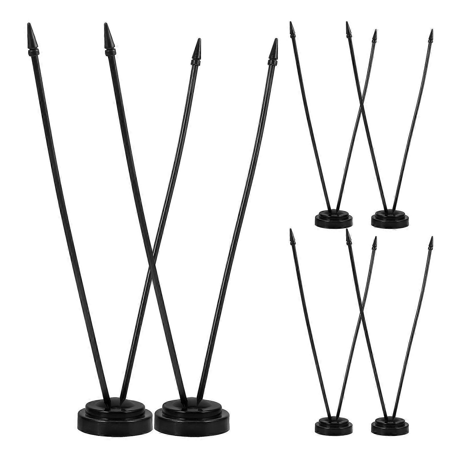 Small Flag Pole Rectangular Indoor Flag Pole and Stand Conference Room 33.00X24.00X6.50cm Portable 1 Set