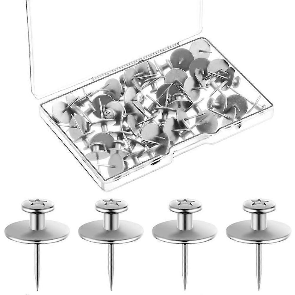 50 Pack Double-Head Picture Hangers with Small Nails, Decorative Wall Hooks, Silver Color, Durable Design for Home Decor