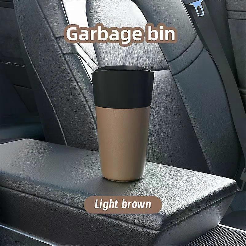 Mini Colorful Leather Car Trash Can Car Dust Storage Container Waterproof Garbage Bin Storage Box Car Accessories Versatile
