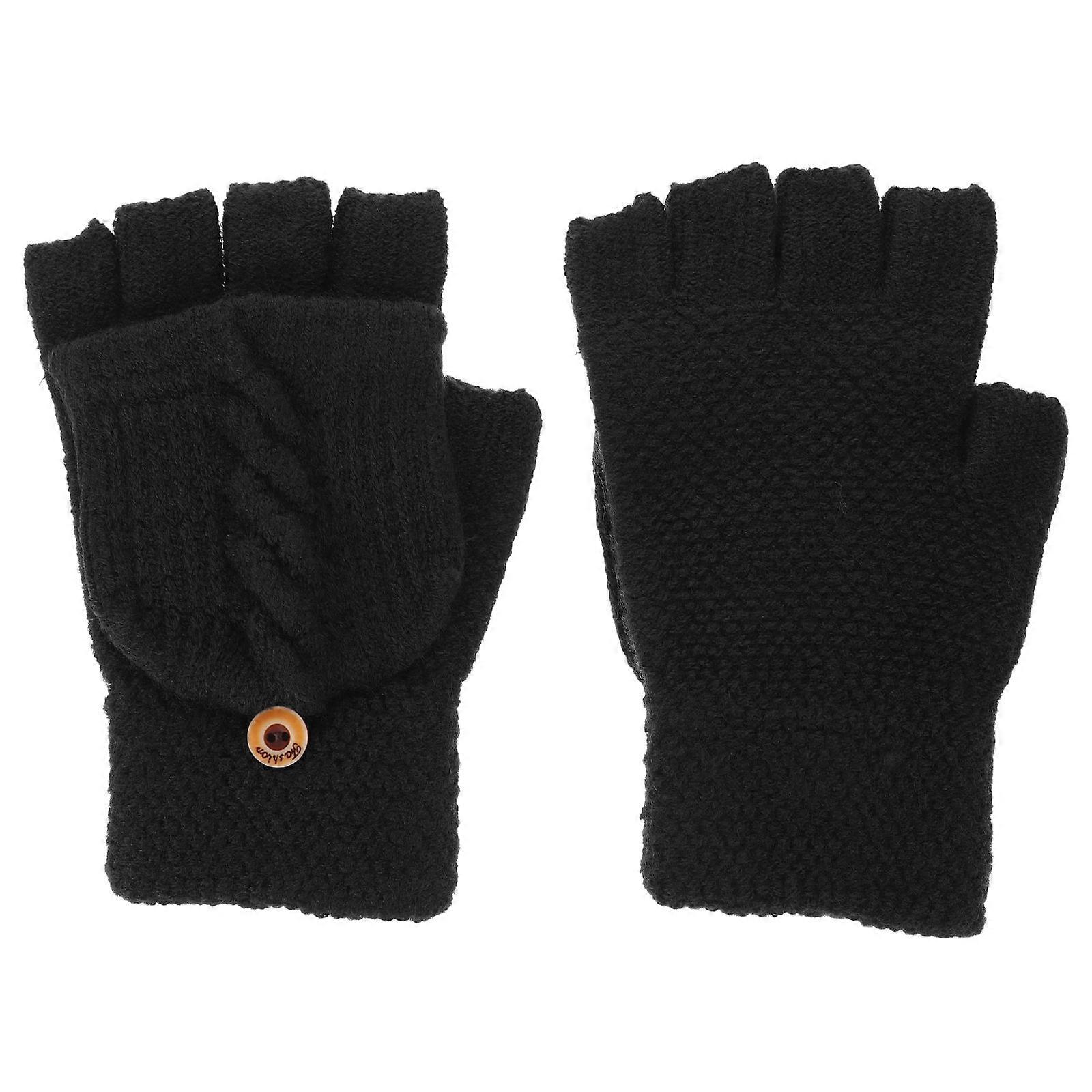 Damen Winterhandschuhe Flap Mittens Half Finger Design For Daily Wear 1 Pair