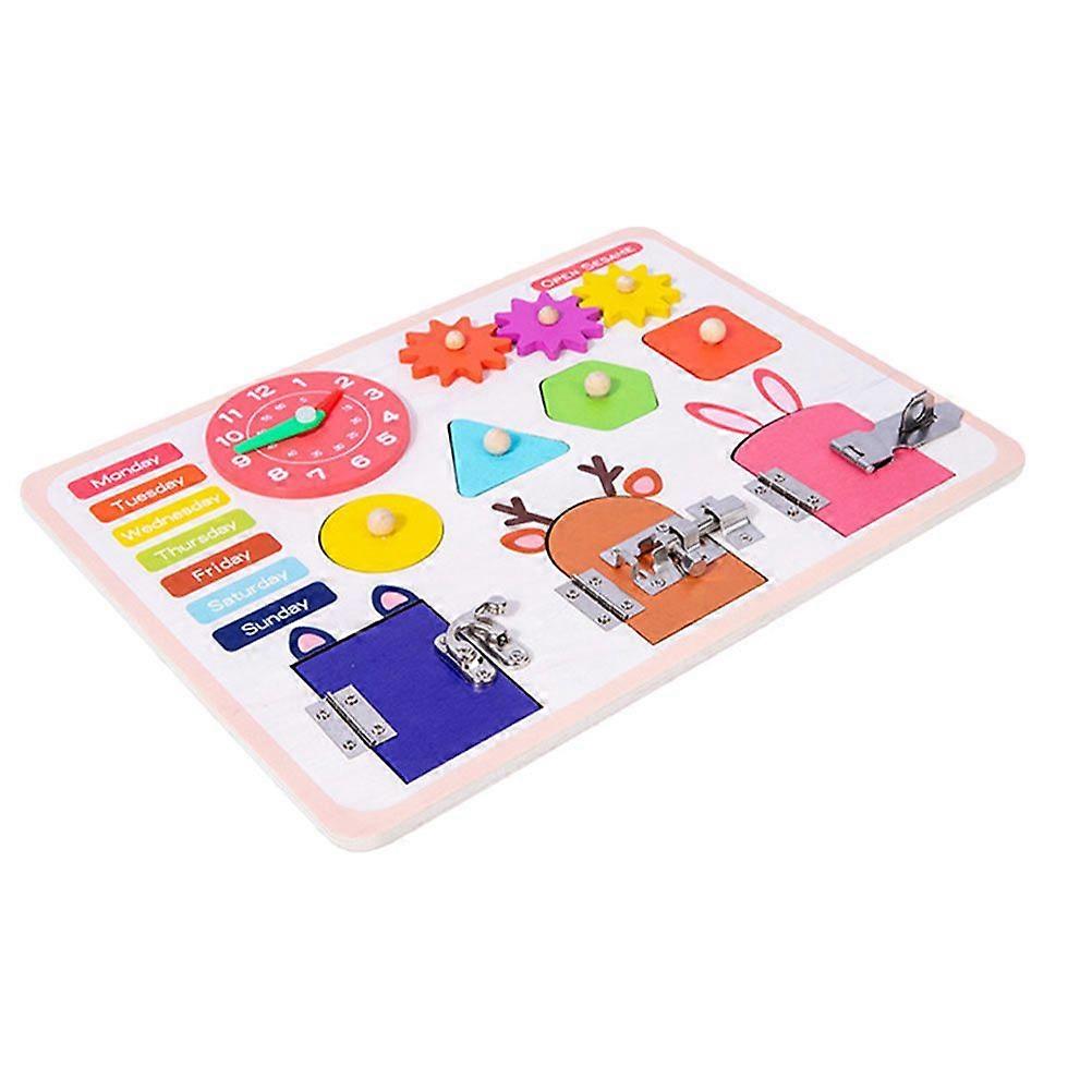 1pc Funny Unlock Toy Cognitive Board Early Educational Plaything for Kids