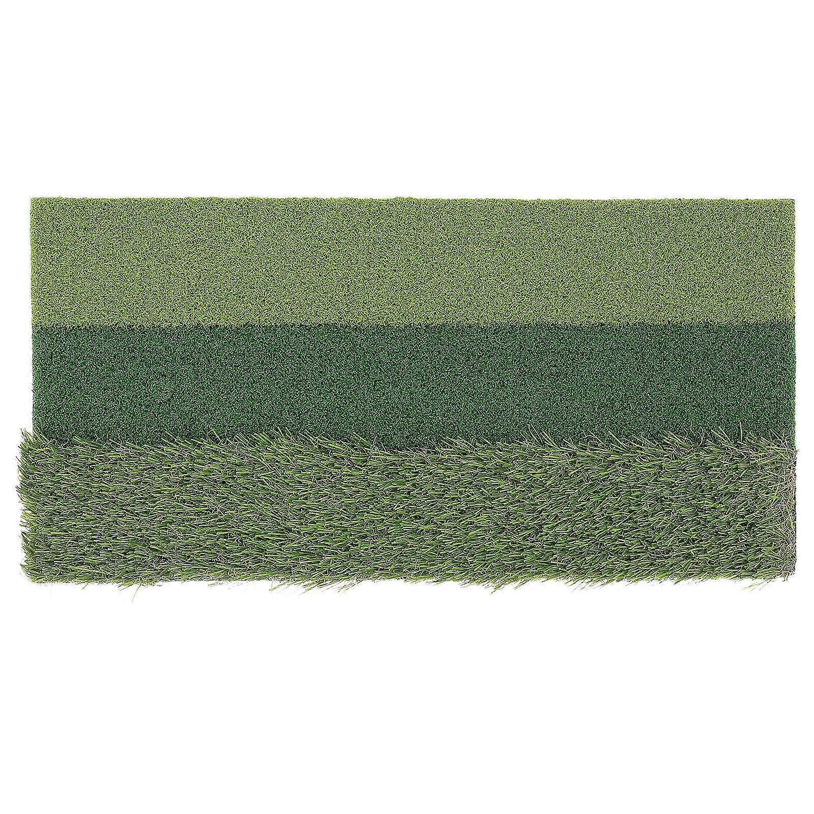 Golf Practice Mat Golf Turf Hitting Mat Indoor Golf Practice Rectangular Green PP Grass Golf Swing Training 1Set