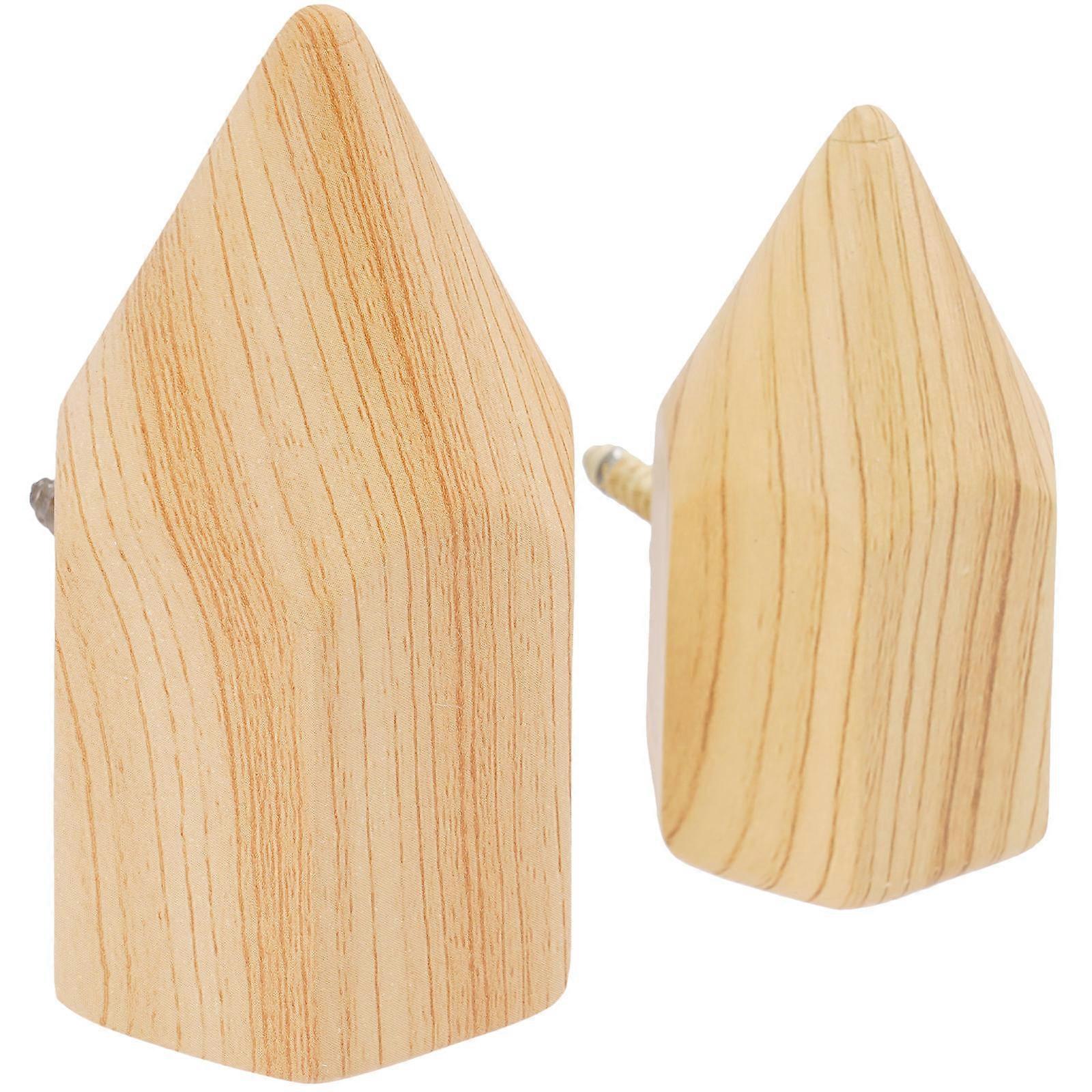 Decorative Wall Hook Pencil Shape Clothes Towel Wall Hooks Wall Mounting Assorted Color 9 5x5cm Large Space Saving 2Pcs