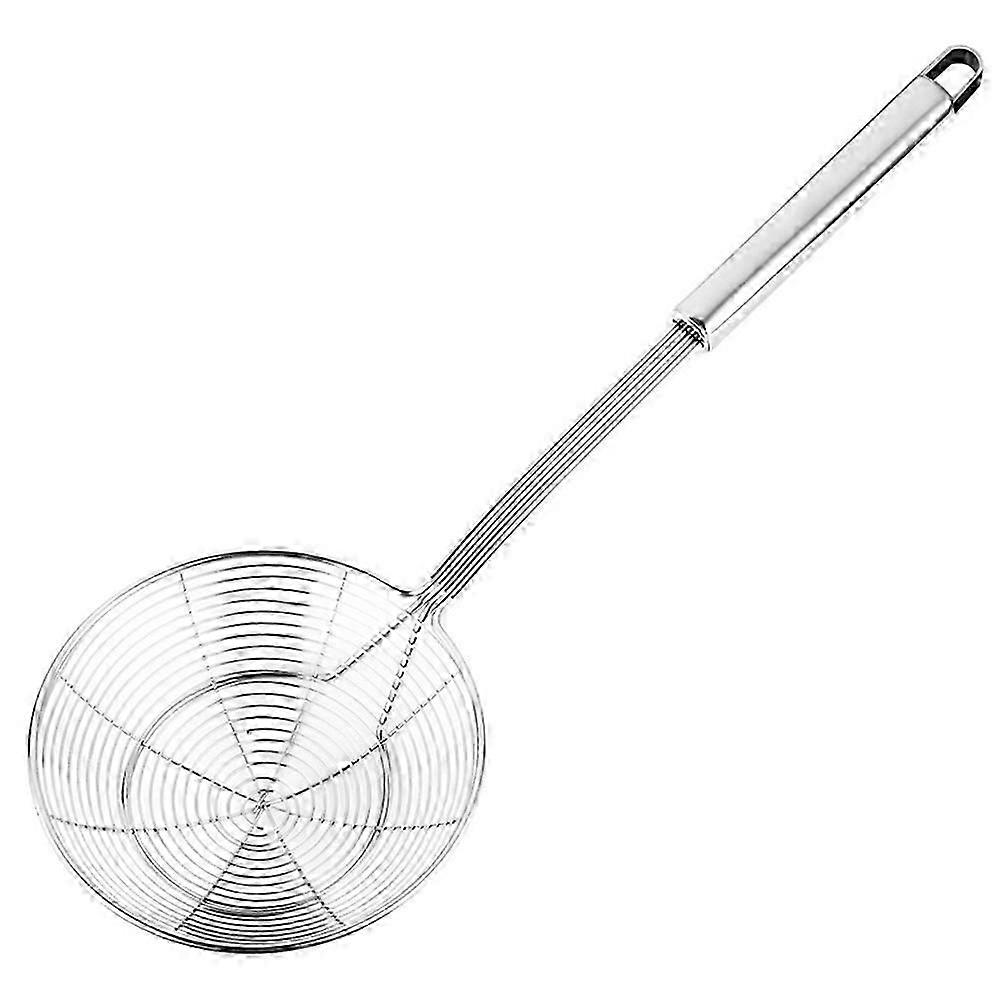 Solid Stainless Steel Spider Strainer Ladle, Kitchen Utensils Wire Strainer Pasta Strainer Spoon