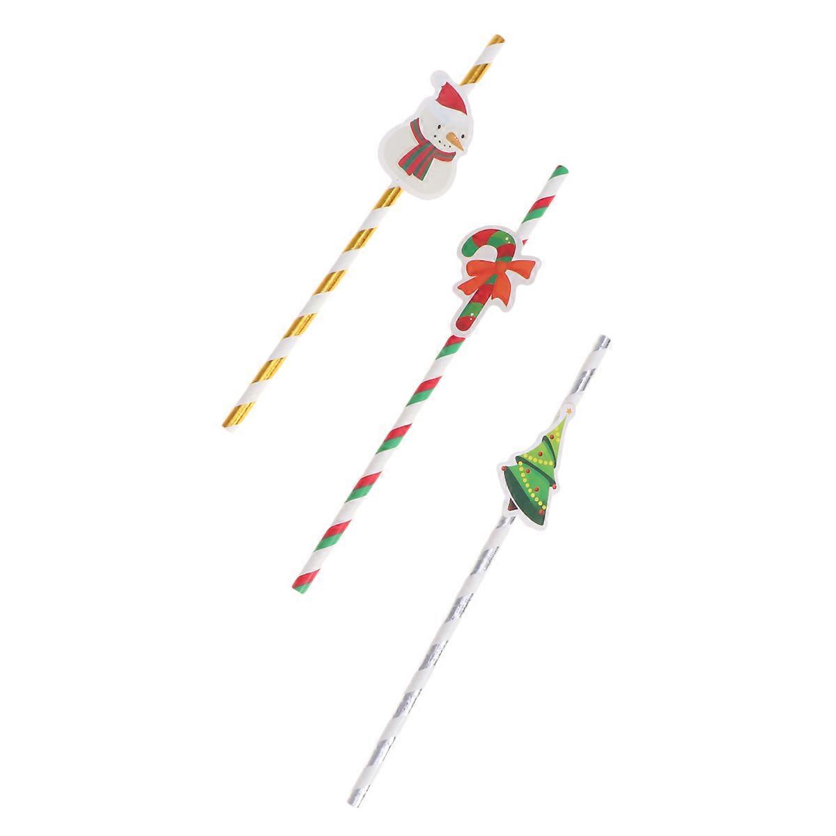 semester sugrör papper tecknad design dricka sugrör 19x0.6cm 30st