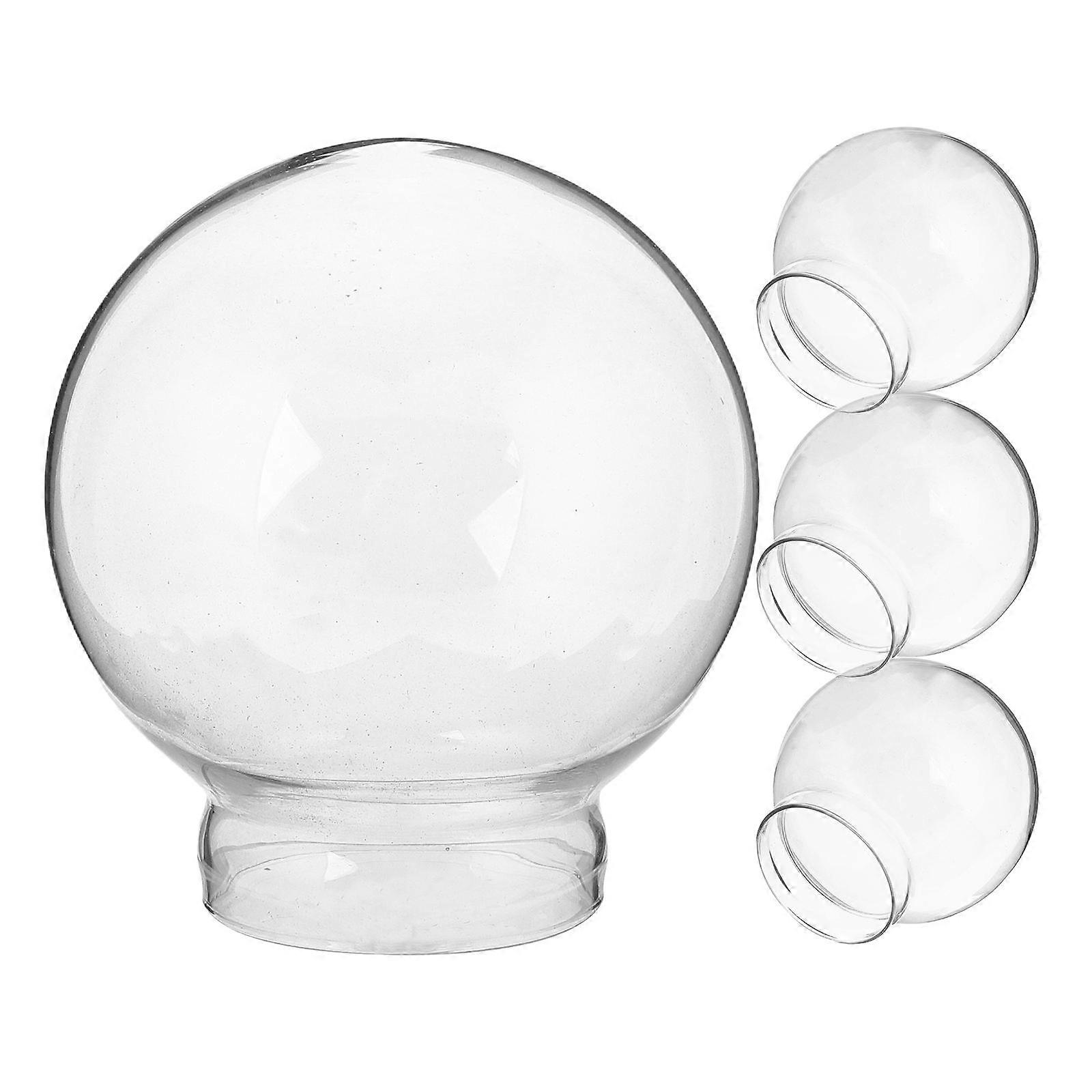 Unique Snow Globes Glass Dome Kit 4Pcs Diy Crafting Use For Kids And Adults Home Decor Transparent