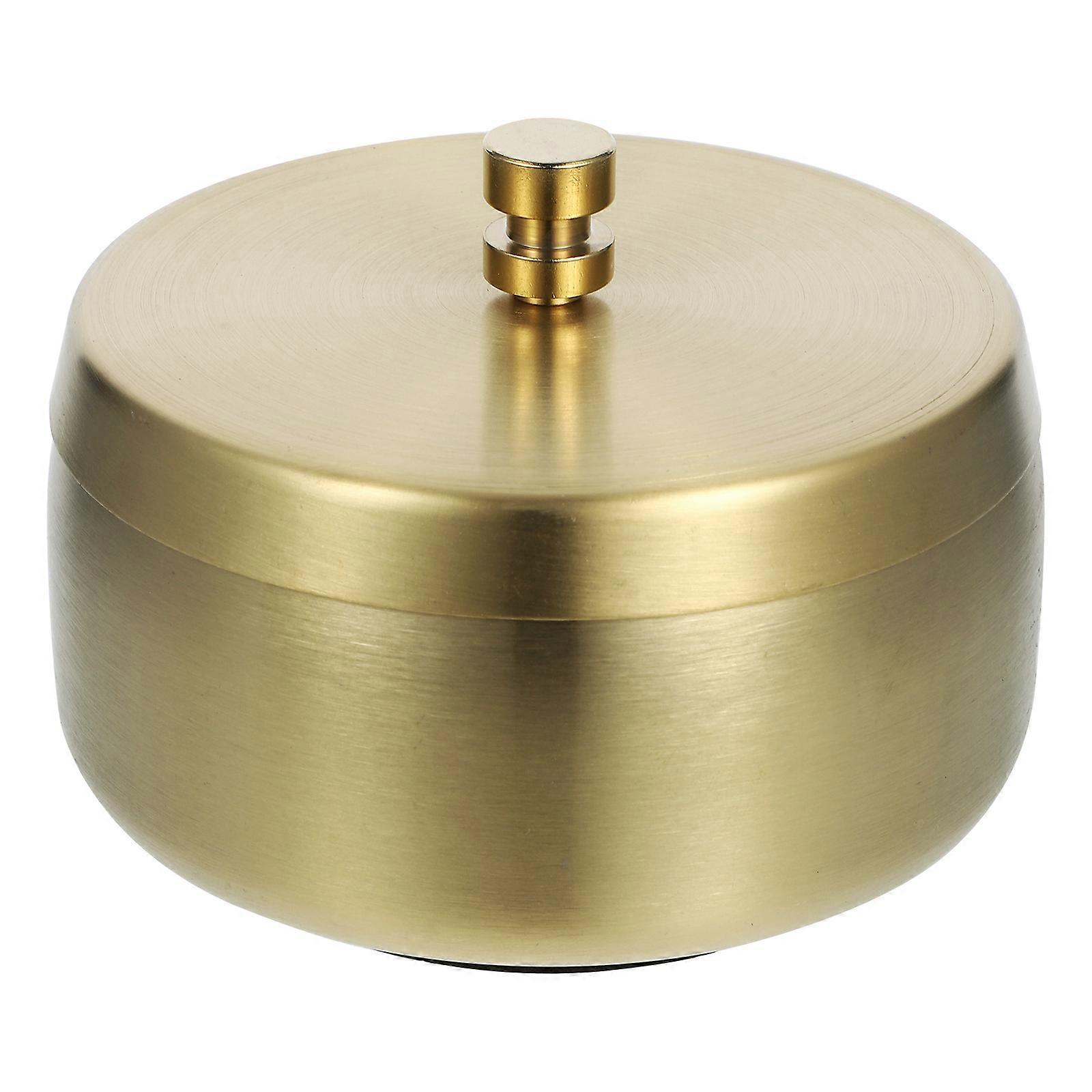 Windproof Stainless Steel Ashtray with Lid – Retro Decorative Design for Indoor Outdoor Use by Smokers and Home Decor Enthusiasts