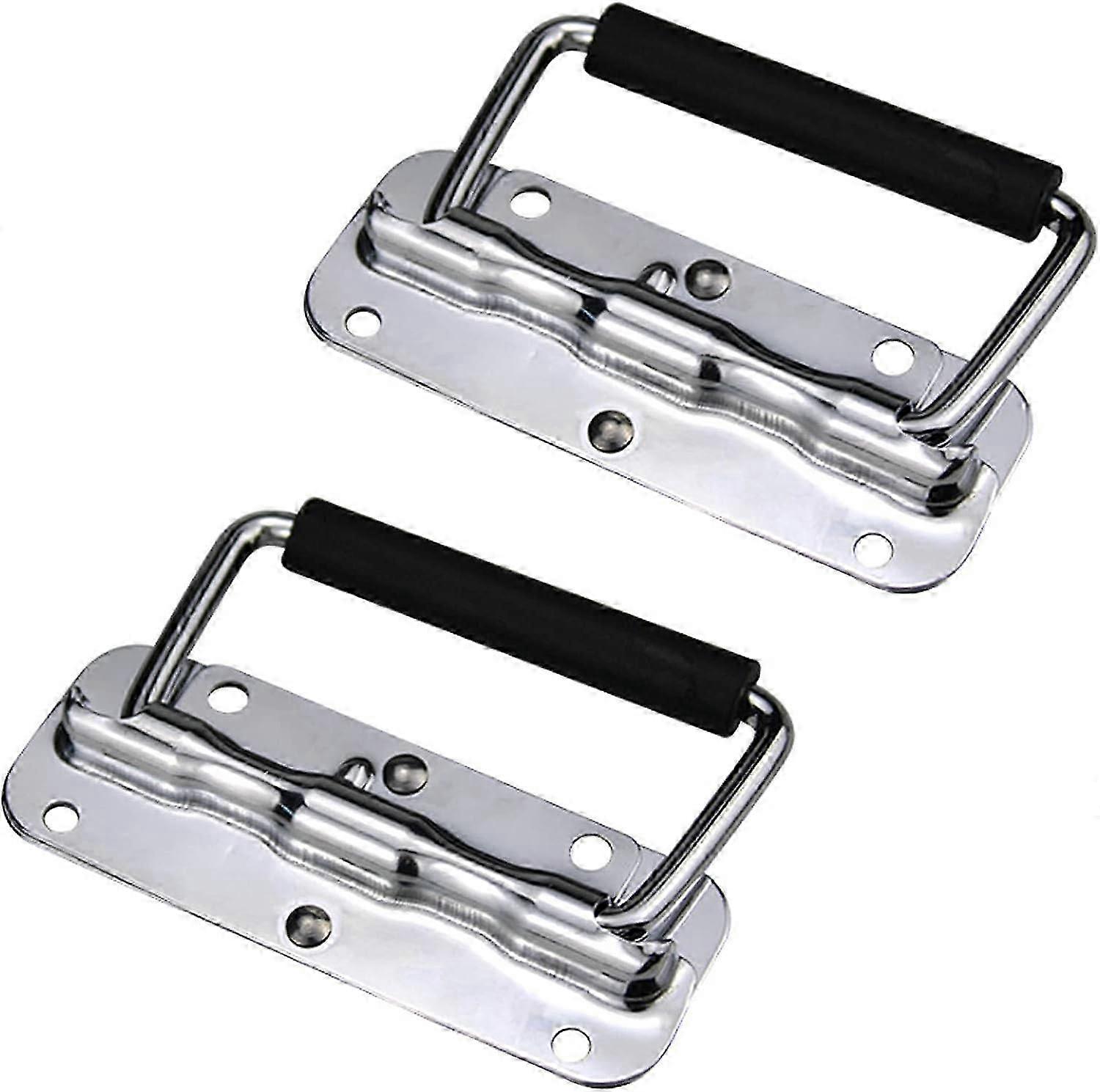 Stainless Steel Box Handles - Folding Shockproof Suitcases Toolboxes (2pcs)