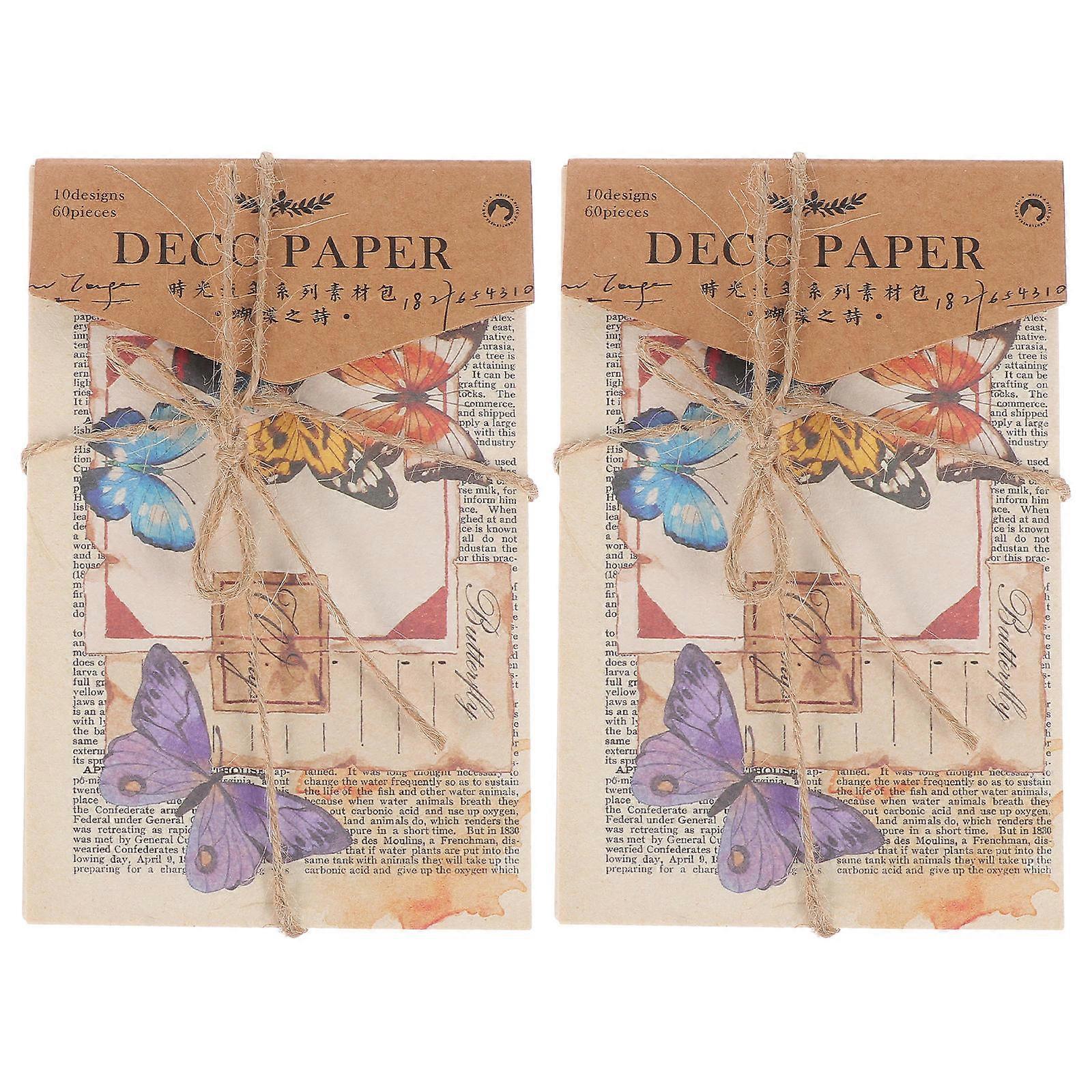 Hand Account Decorative Paper Diy Crafts Papers Scrapbook Decoration Multi Colored Rectangular Retro Design 120Pcs