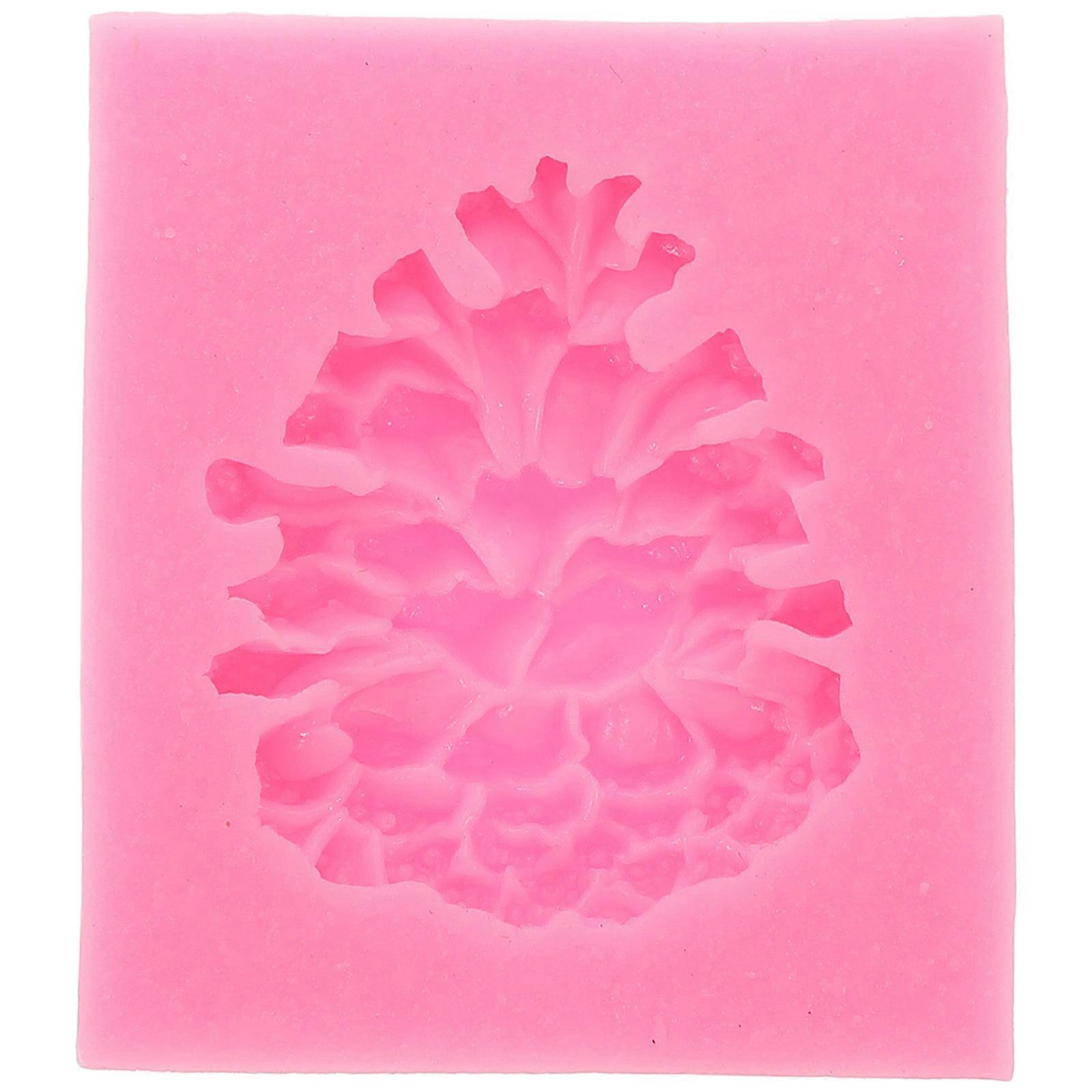 Molds for Candy Making Silicone Pine Cone Pink 5 x 4.2 x 1.2cm Baking Tools for Party Occasions 1Pcs