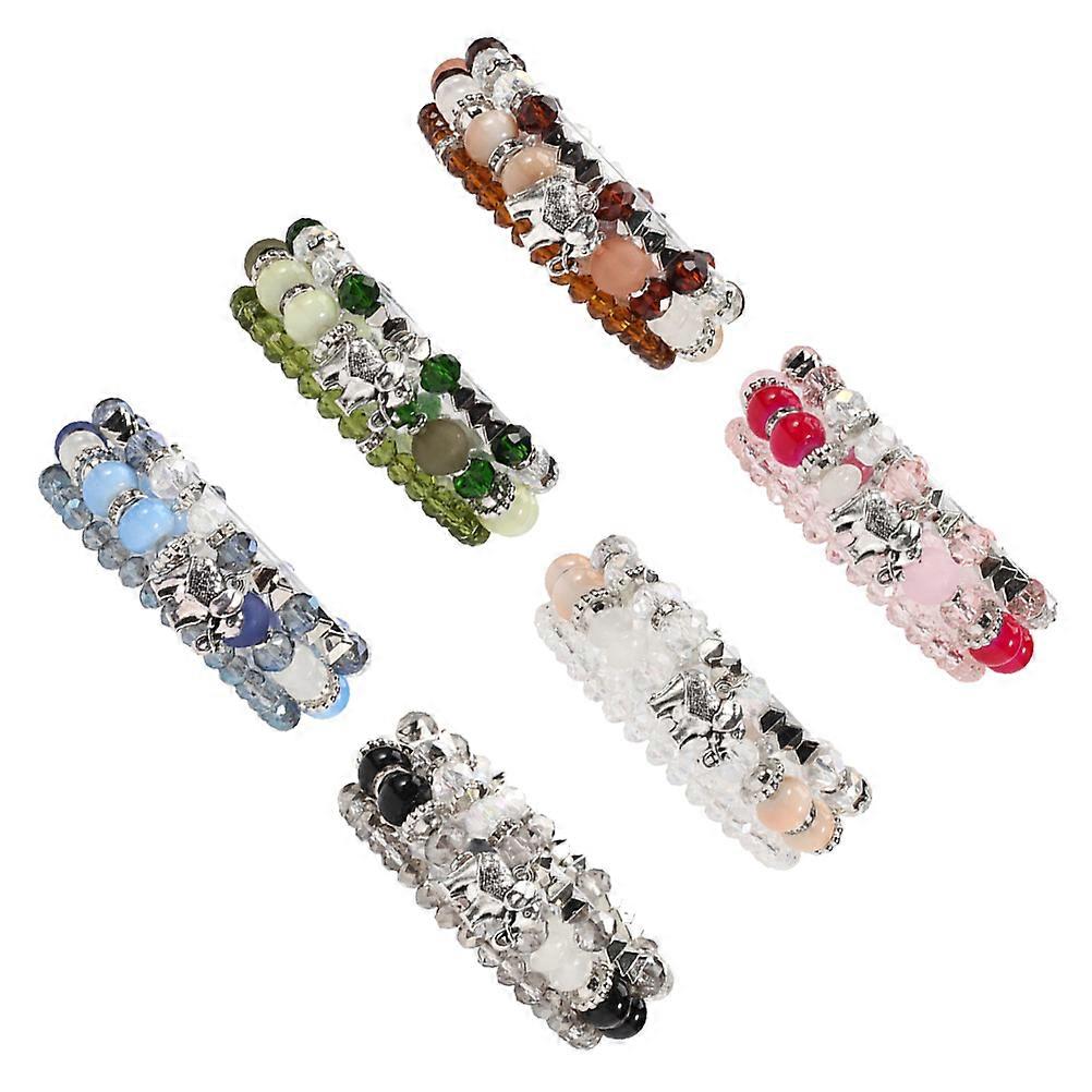 6 Pack Bohemian Multi Layer Beaded Wrist Bracelets – Stylish & Versatile Accessory for All Occasions