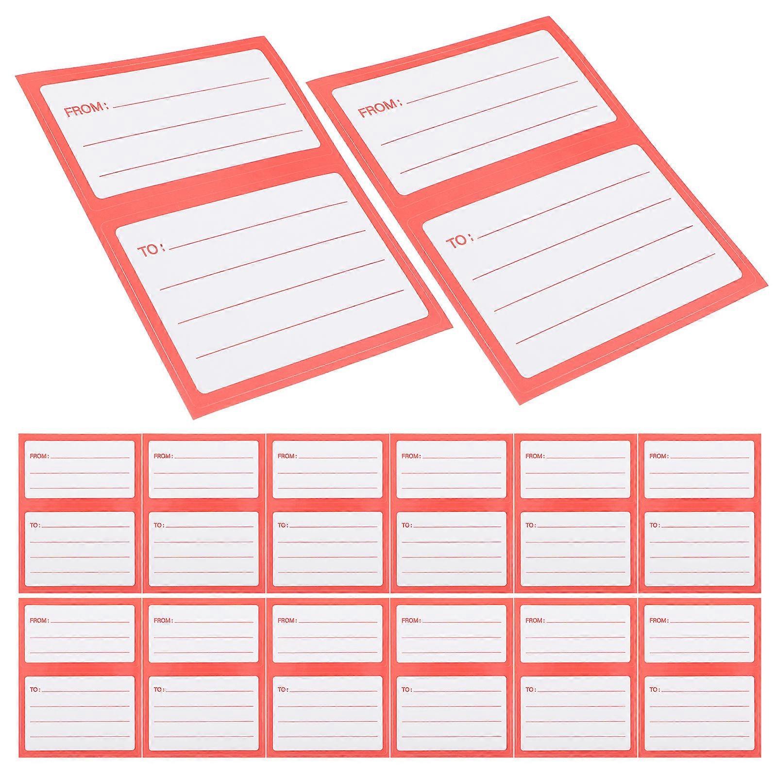 Red Mailing Labels Self Adhesive for Office Use 150Pcs Address Label Stickers