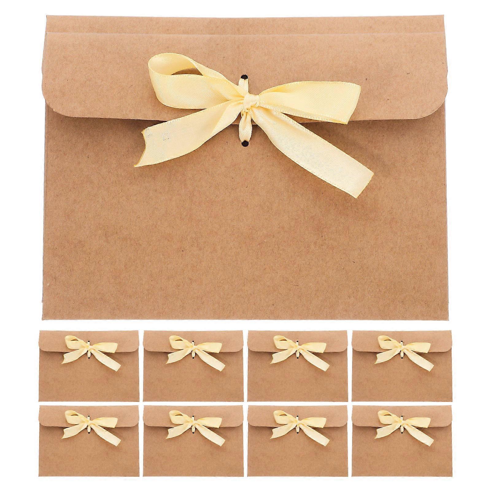 Retro Kraft Paper Envelopes For Greeting Cards Invitations Holiday Present Bags Vintage Style Beige 50Pack