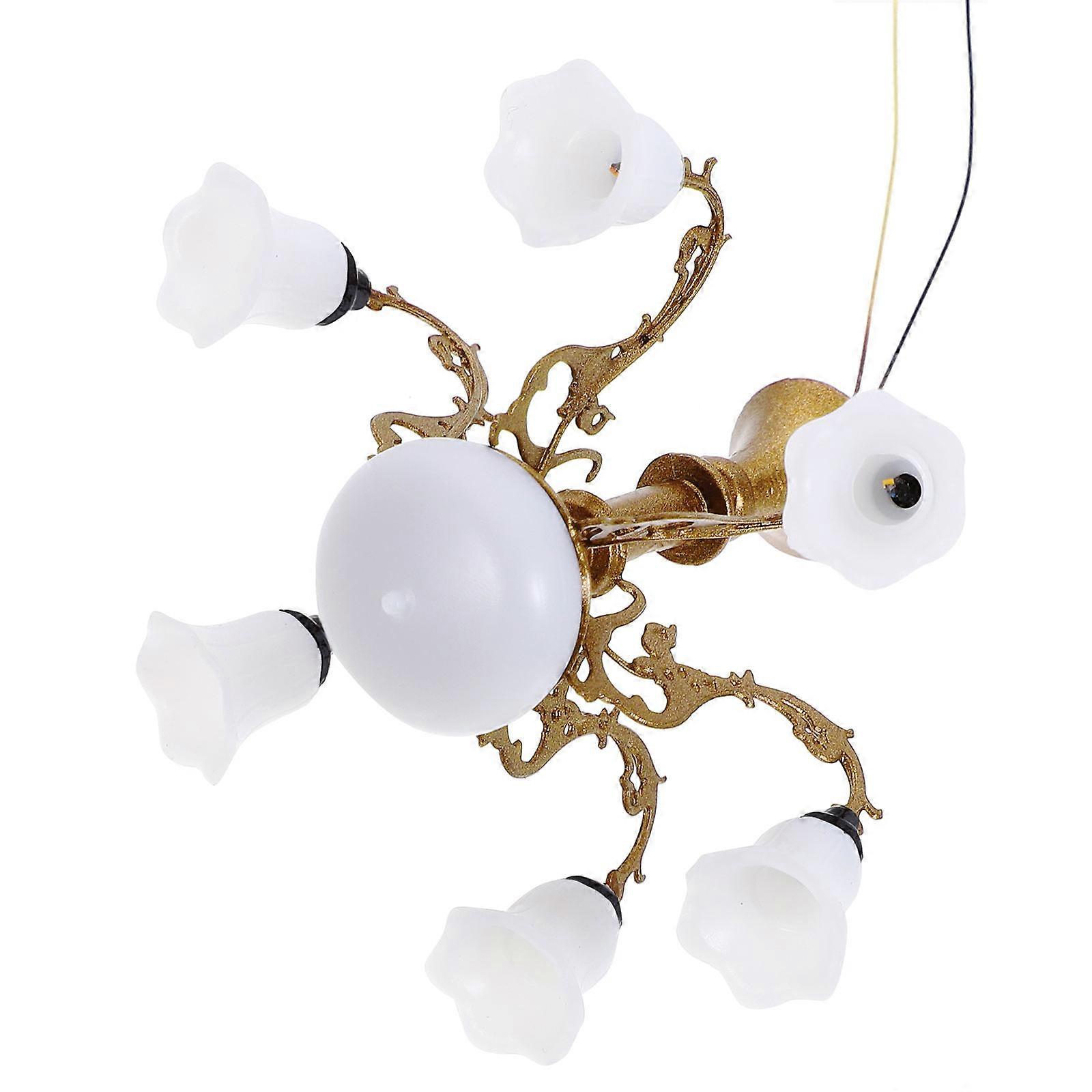 Miniature Decoration Chandelier For Diy Enthusiasts Micro-Landscape Style 6.50X6.50X4.50CM 1Pack