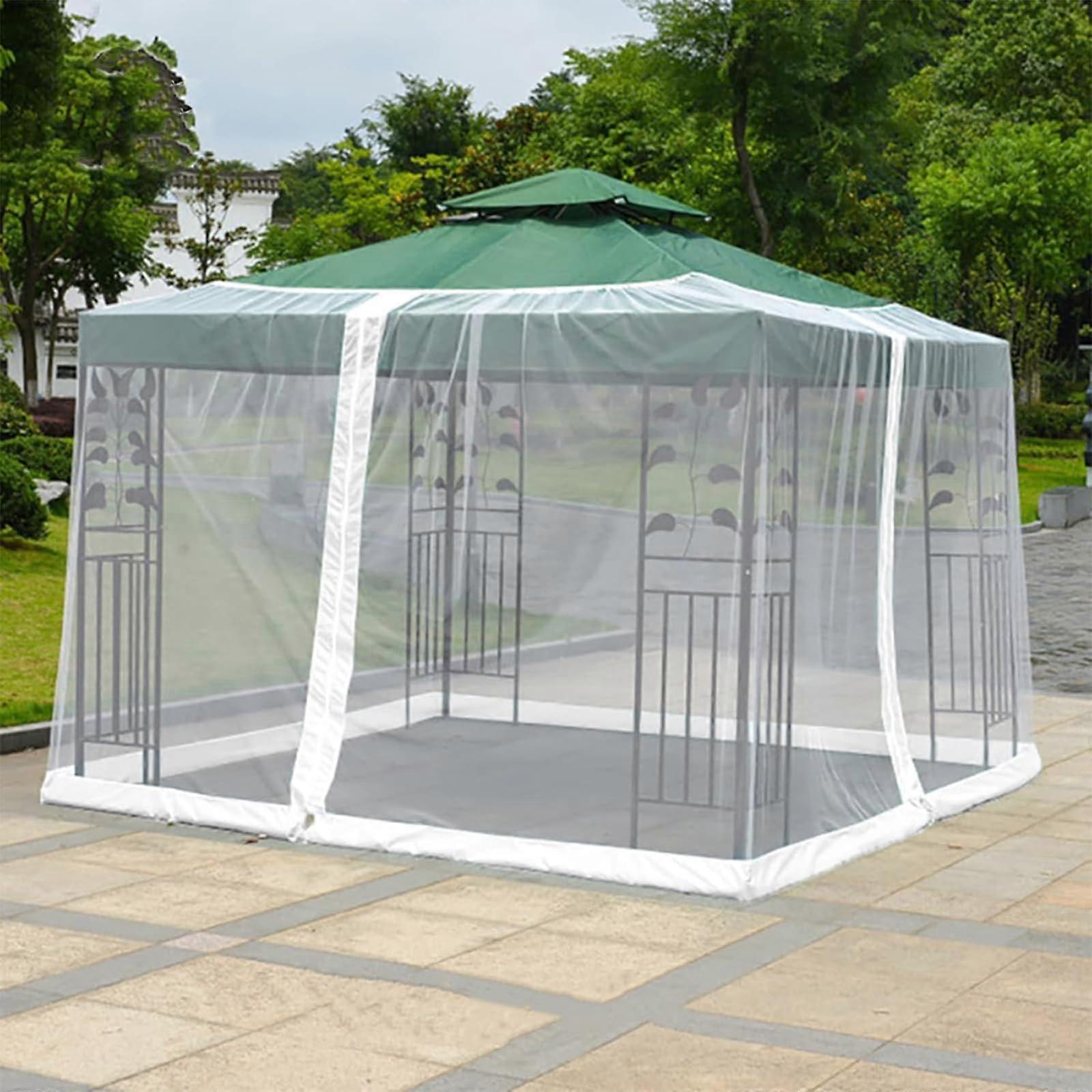 Patio Umbrellas with Mosquito Nets, Square Polyester Umbrella Net 300 x 300 x 230 cm for 3 m Outdoor Umbrellas and Patio Tables