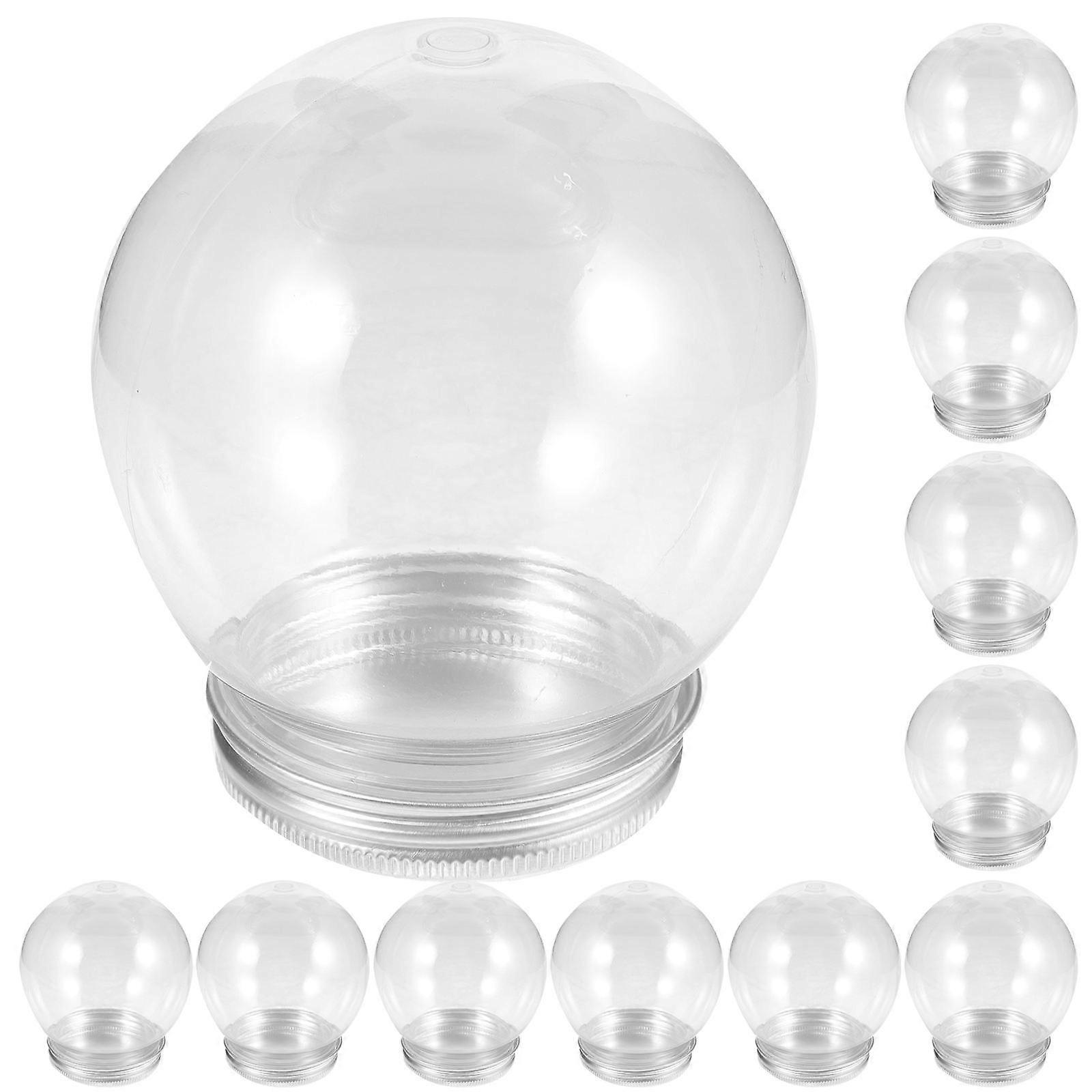Diy Snow Globes Clear Plastic Ball Bottle Craft Projects Kids 10Pack