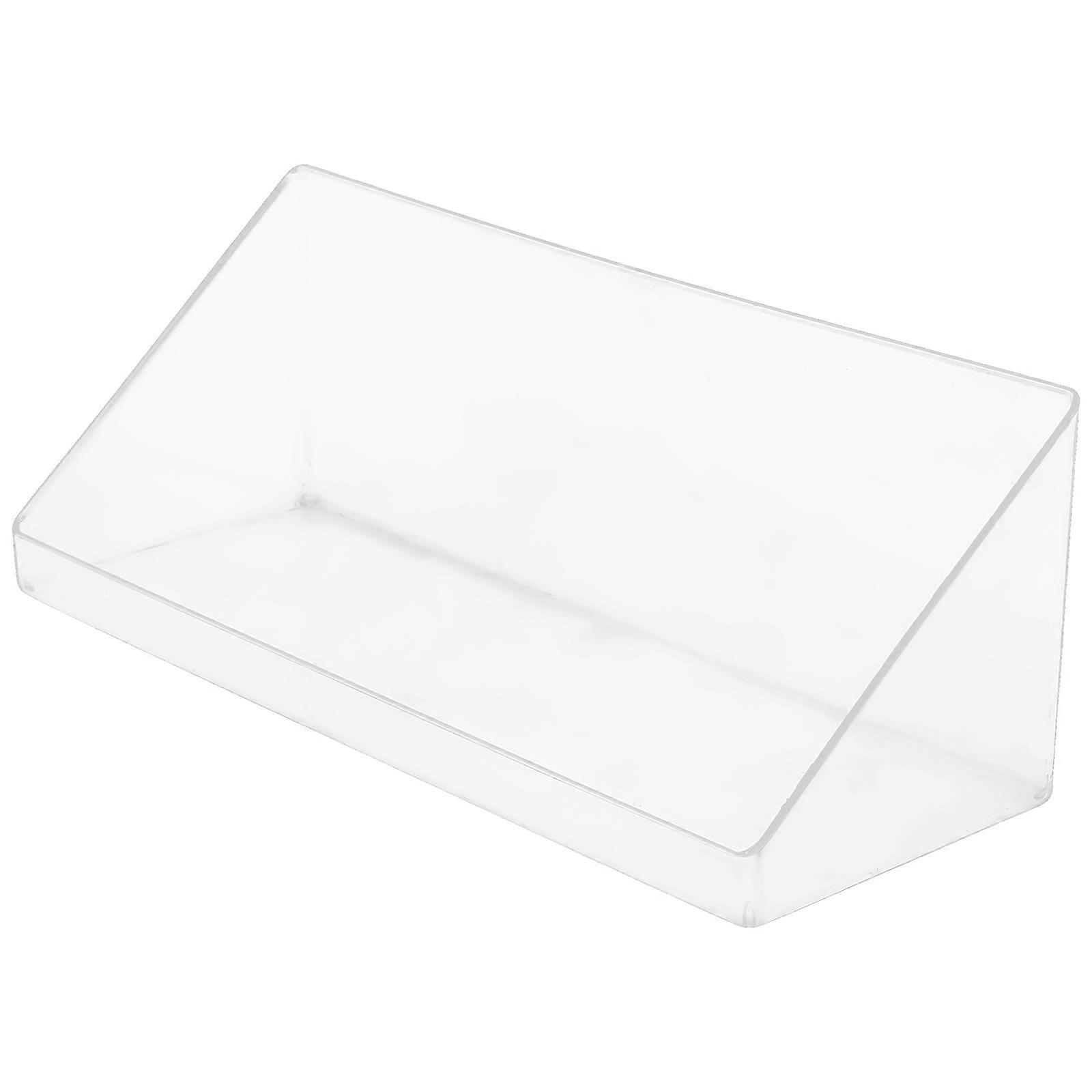 Bins For Books Multiuse Acrylic Transparent Desktop Box Library Organizer 8.84X3.14X3.14IN Office Supplies Storage 1Pcs