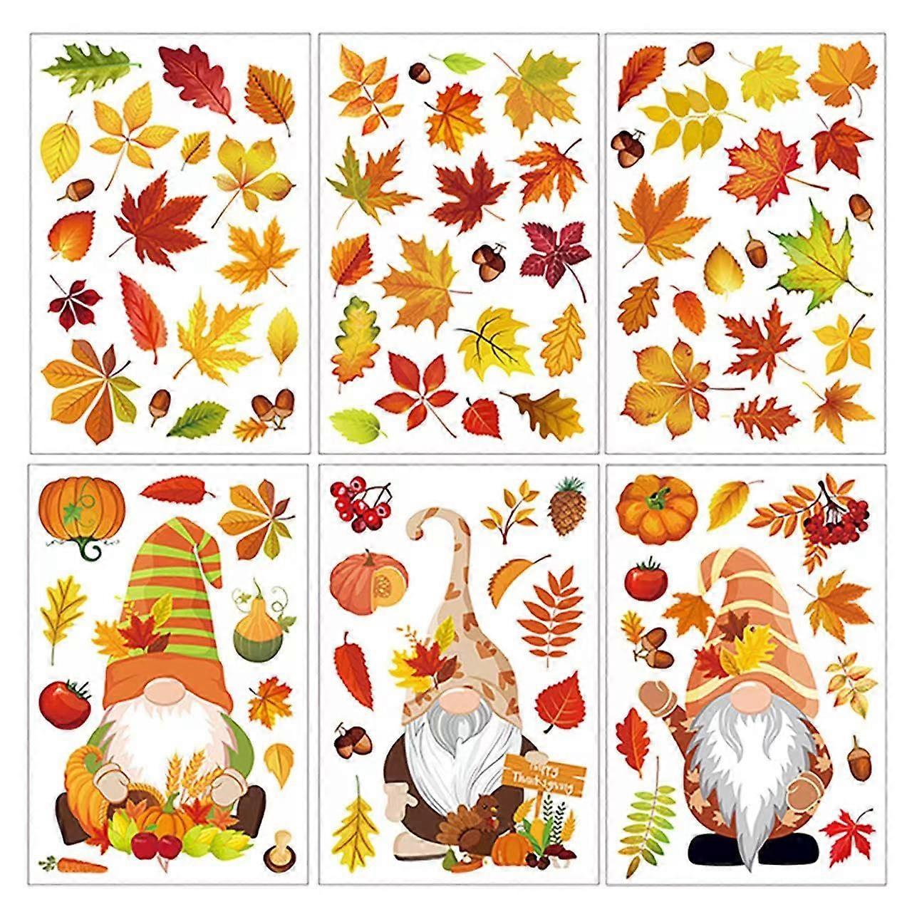 Autumn Window Sticker Removable, Thanksgiving Decor, Fall Decor For Glass Windows
