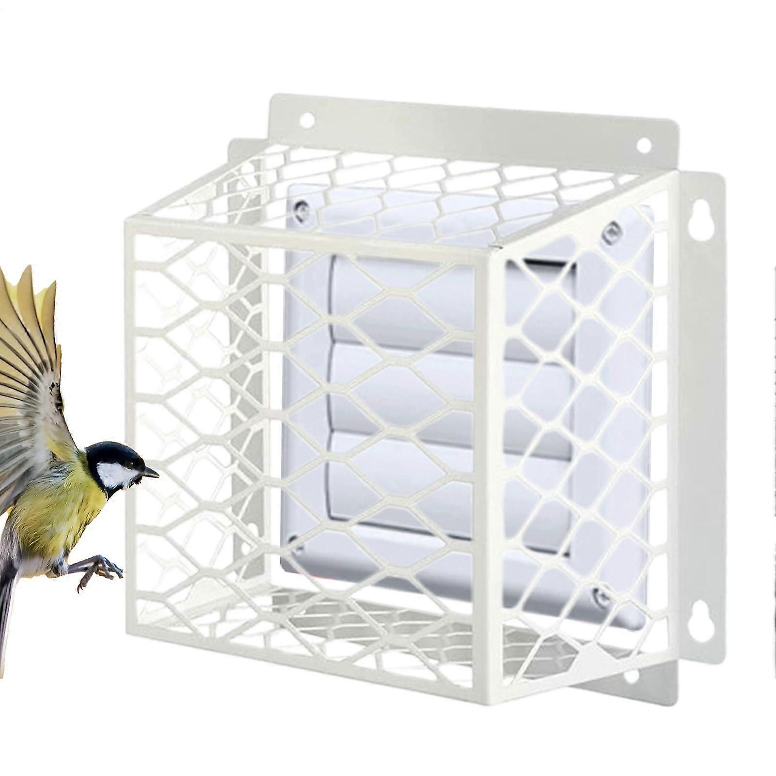 7" x 5" Heavy Duty Bird Screen for Dryer Air Vent, Steel Mesh Design for Bathroom and Laundry, White Color