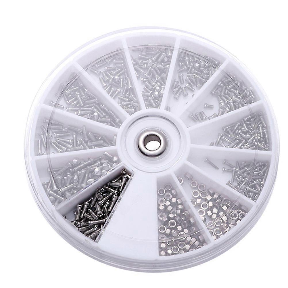 Assorted Screws and Nuts 600pcs for Eyeglasses and Watches Home Daily Use