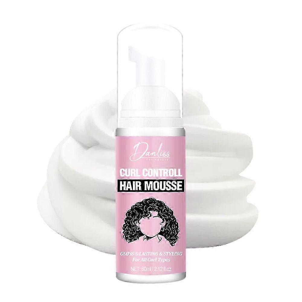 Curl Styling Mousse for Women, Definition Curl Control Mousse, Enhancing Styling Hair Foam, Curl Control Hair Mousse, Lasting Styling for All Curl Typ