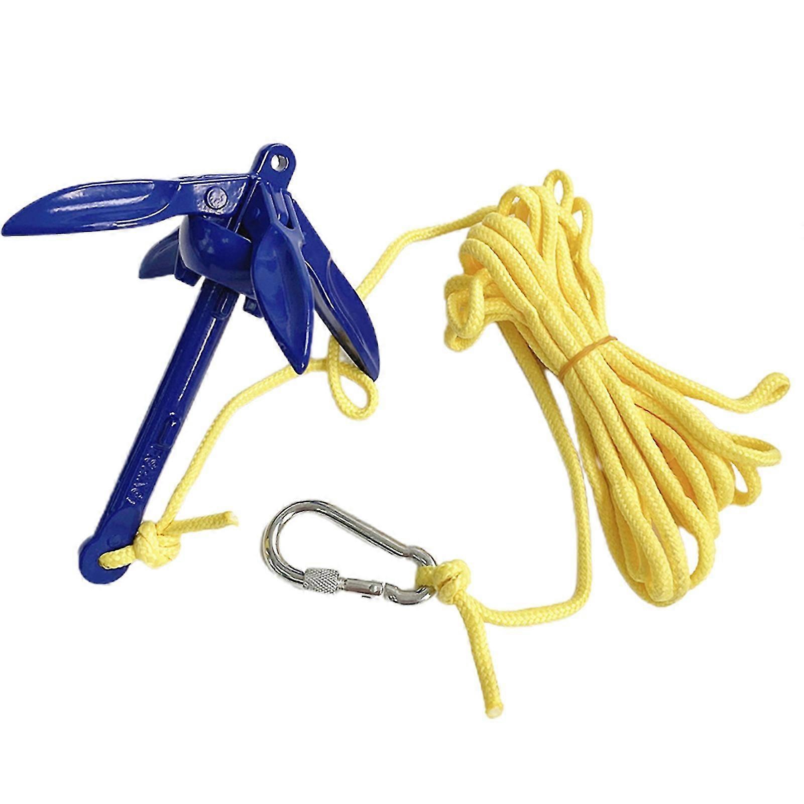 Foldable Aluminum Anchor Kit With Rope For Canoe Kayak Small Boat