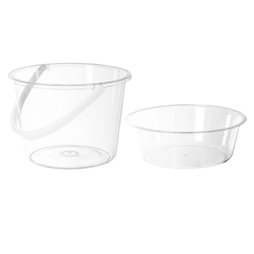 Portable Transparent Basin with Lid – Lightweight Household Organizer for Face Washing, Foot Soaking, and Cleaning
