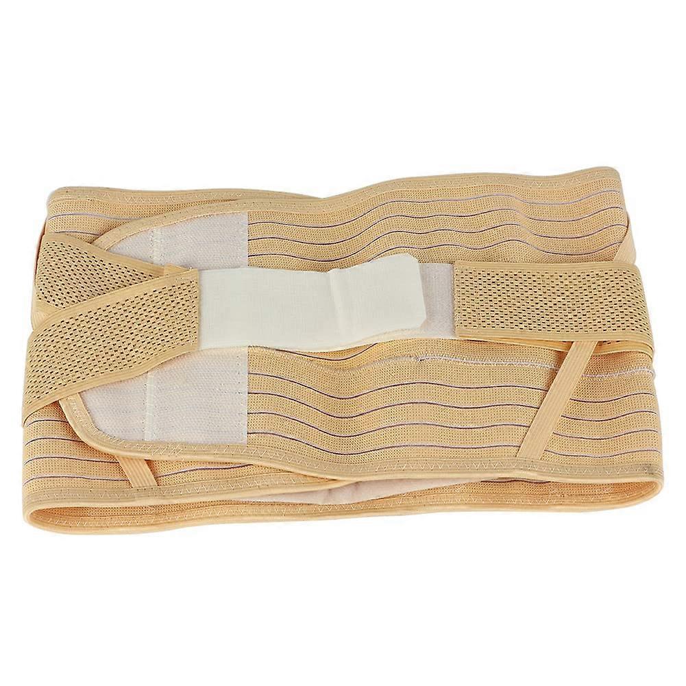 Breathable Adjustable Lumbar Support Belt for Sciatica, Herniated Disc, Scoliosis - Unisex Fixation Strap with Carry Bag, Yellow