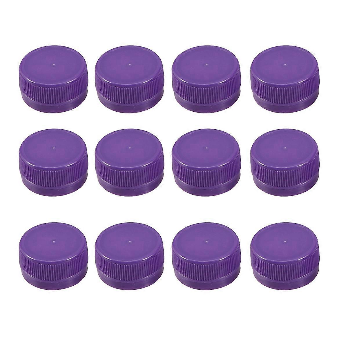 Screw On Caps For Plastic Bottles Reusable Safe for Kids Purple 100Pack