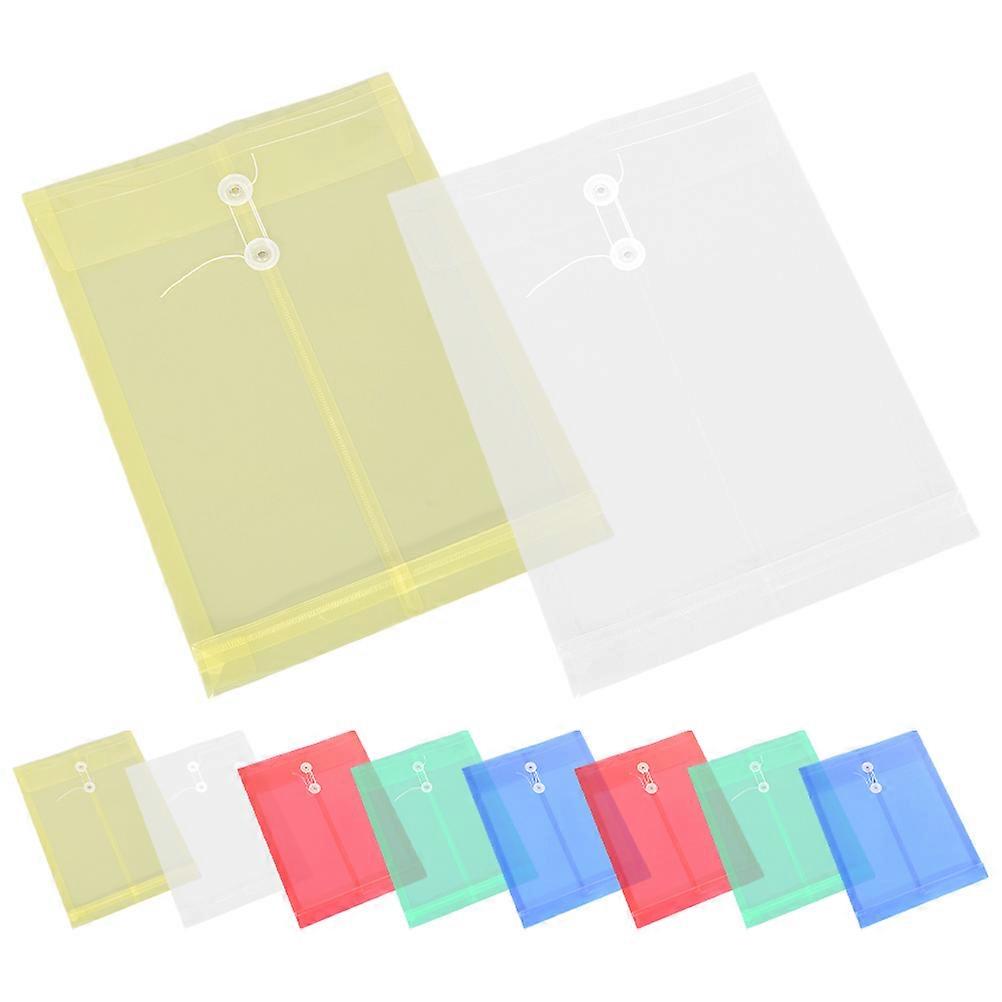 Transparent Document Folder A4 Size Rectangular Shape Water Resistant File Storage For Office School 10Pcs