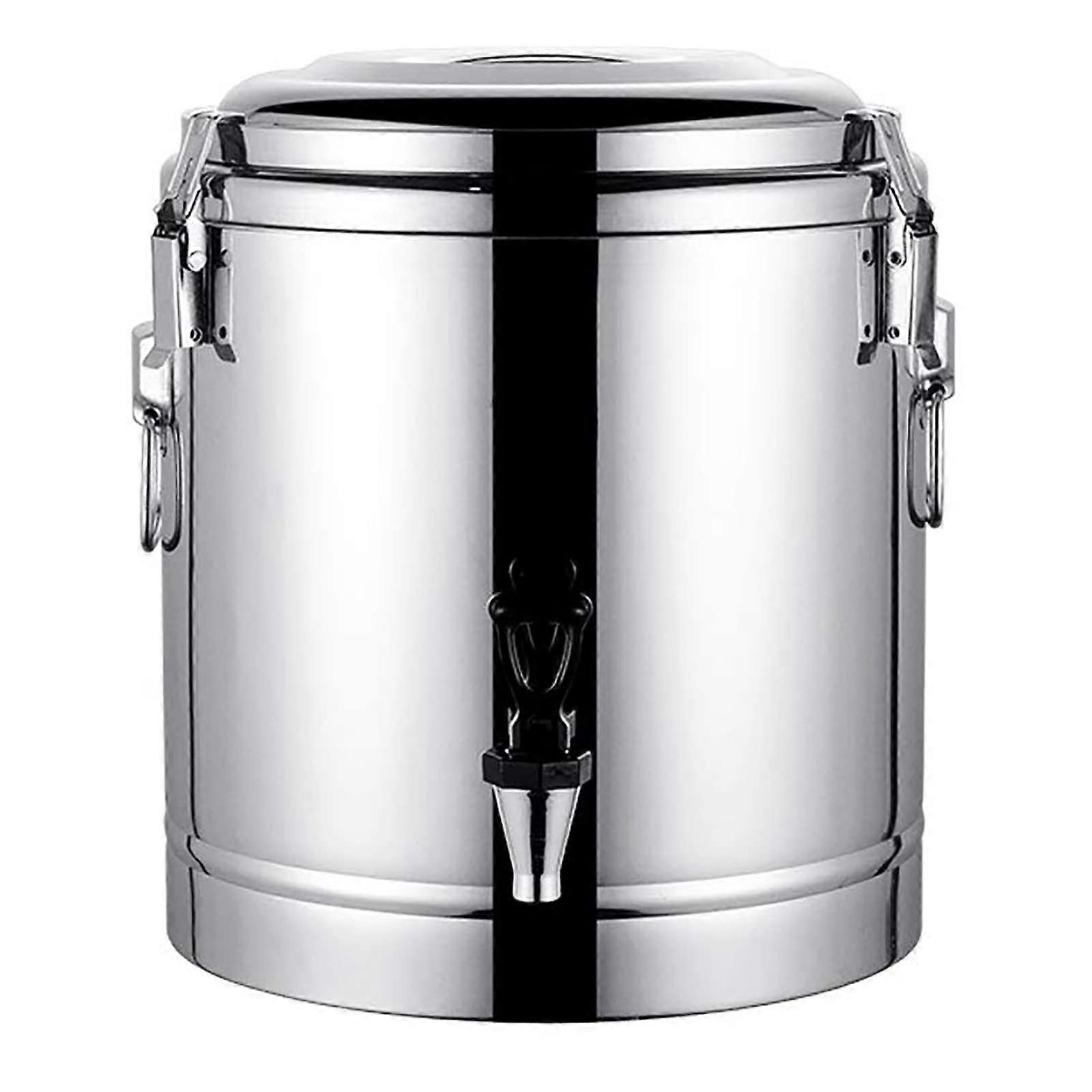 Stainless Steel Insulated Hot Water Dispenser for Tea, 10L Capacity, Beverage Warmer, Ice Bucket Compatibility