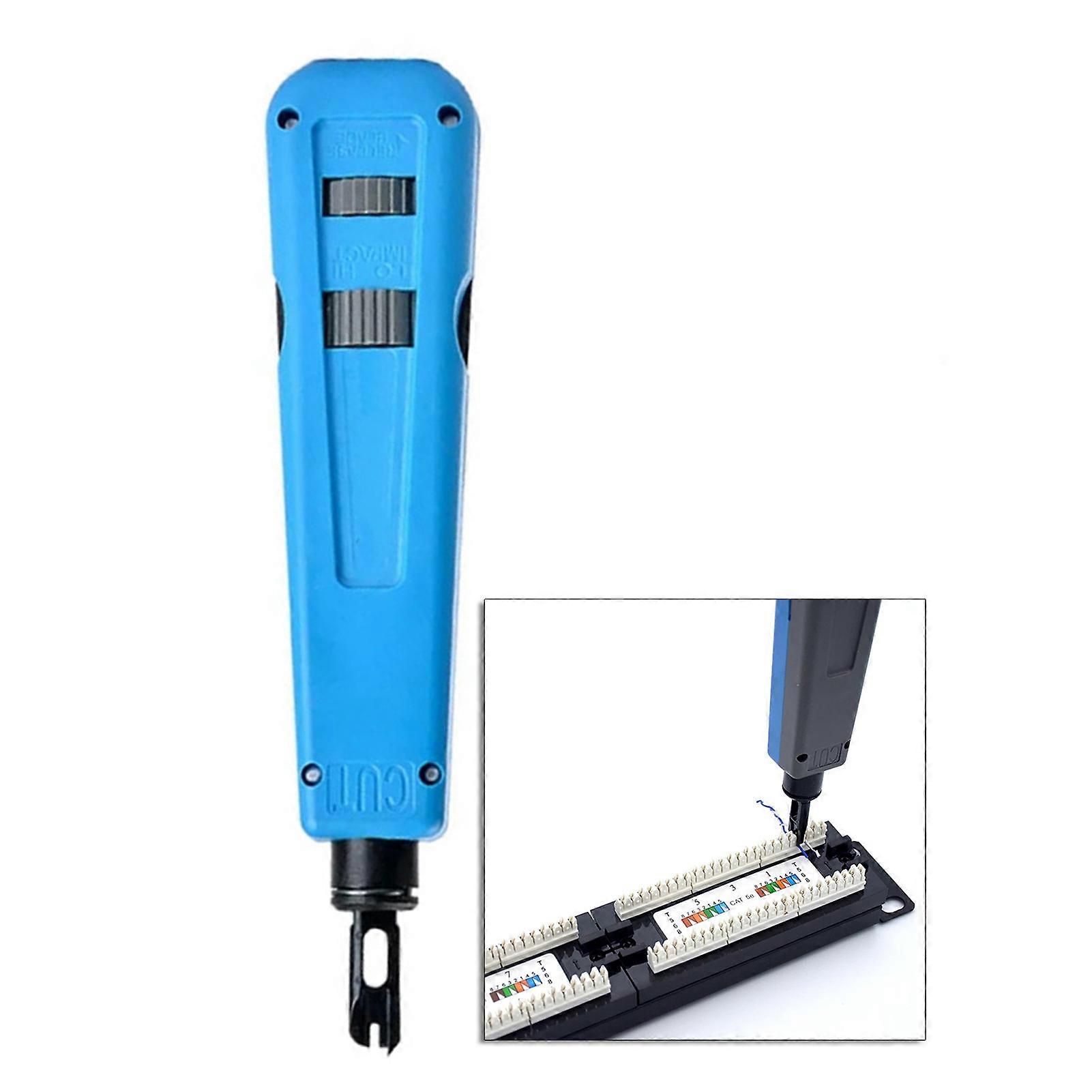 Punch Down Tool Multifunctional Network Terminal Insertion Tool High Speed Steel Impact Cable Punch 