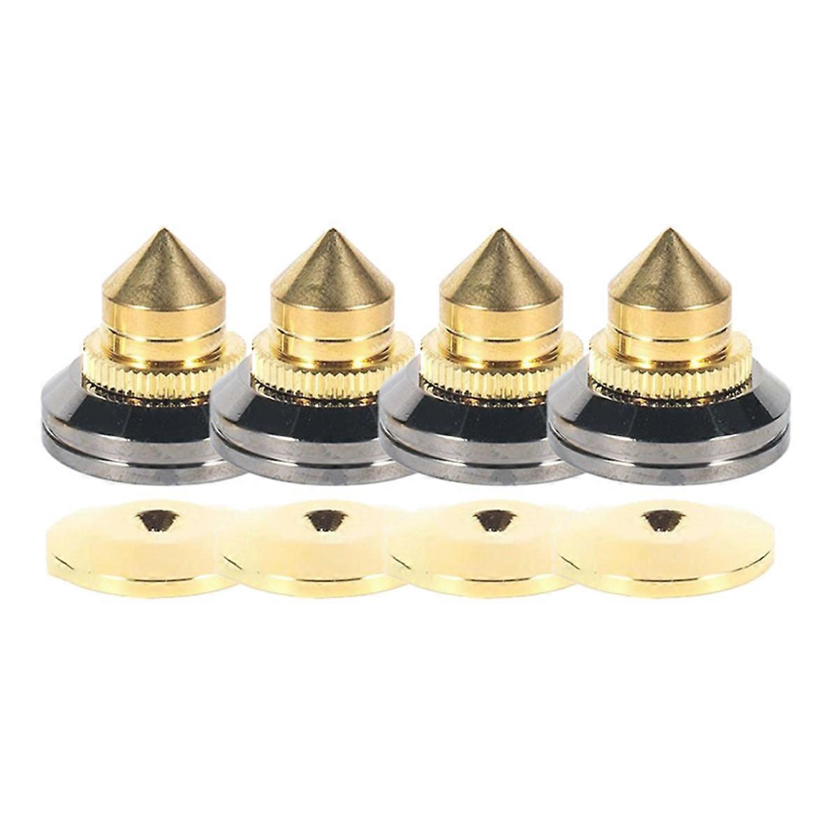 4 PCS 28x25mm Speakers Stand Feet Foot Pad Pure Copper Loudspeaker Box Spikes Cone Floor Foot Nail Silver