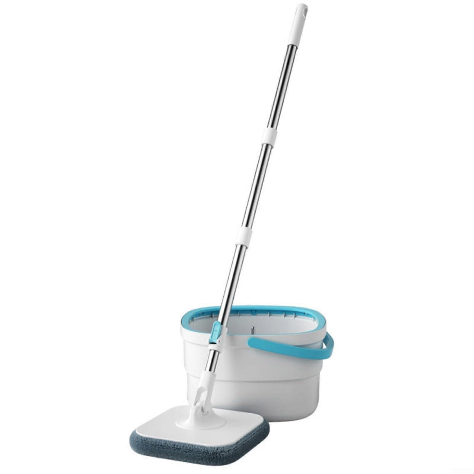 Hands Rotary Mop and Bucket Set with Clean Water Sewage Separation System for Efficient Floor Cleaning Household Tools, White, 30.5 x 31 x 18 cm